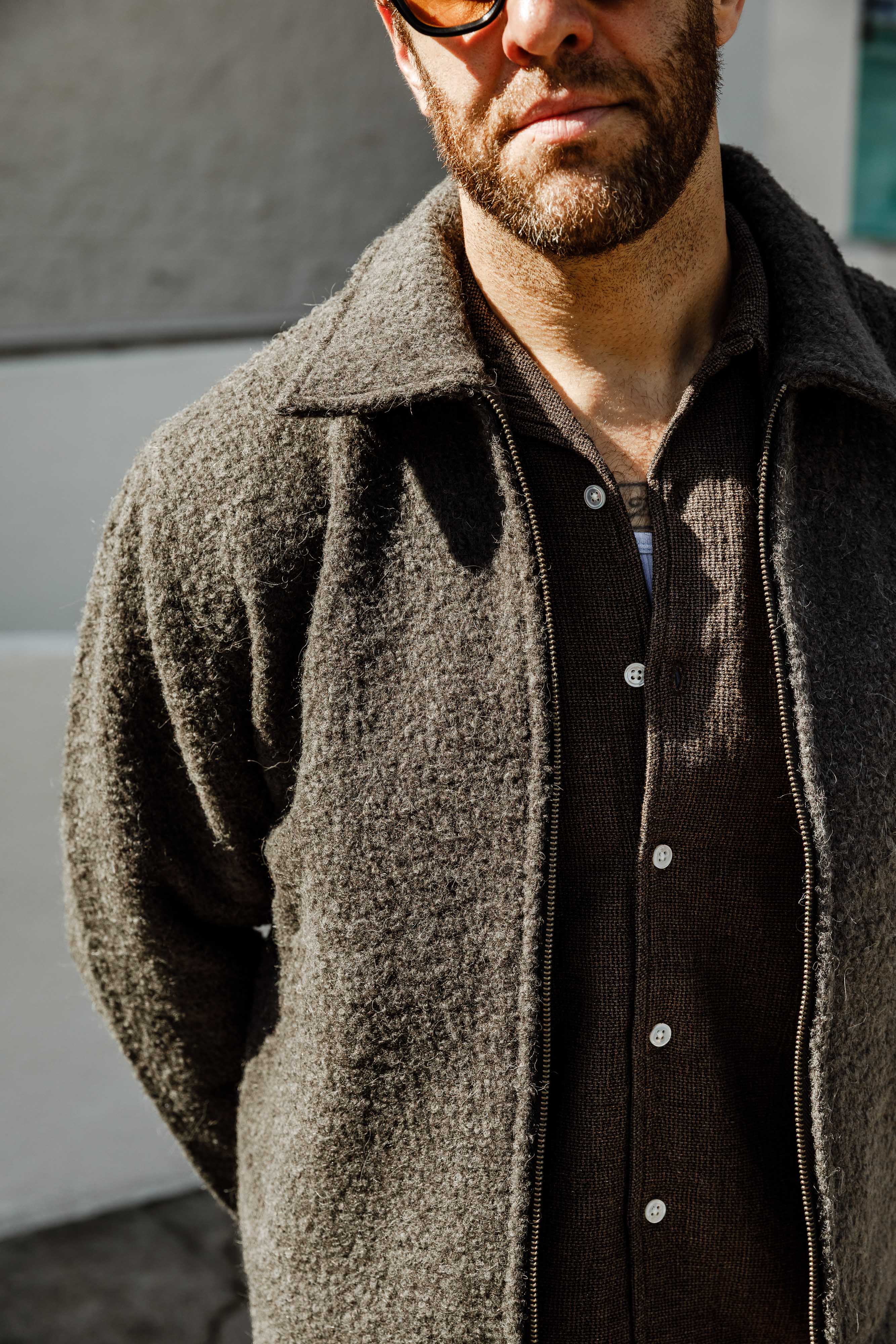 3sixteen - Club Jacket - Charcoal Boucle - Image 5
