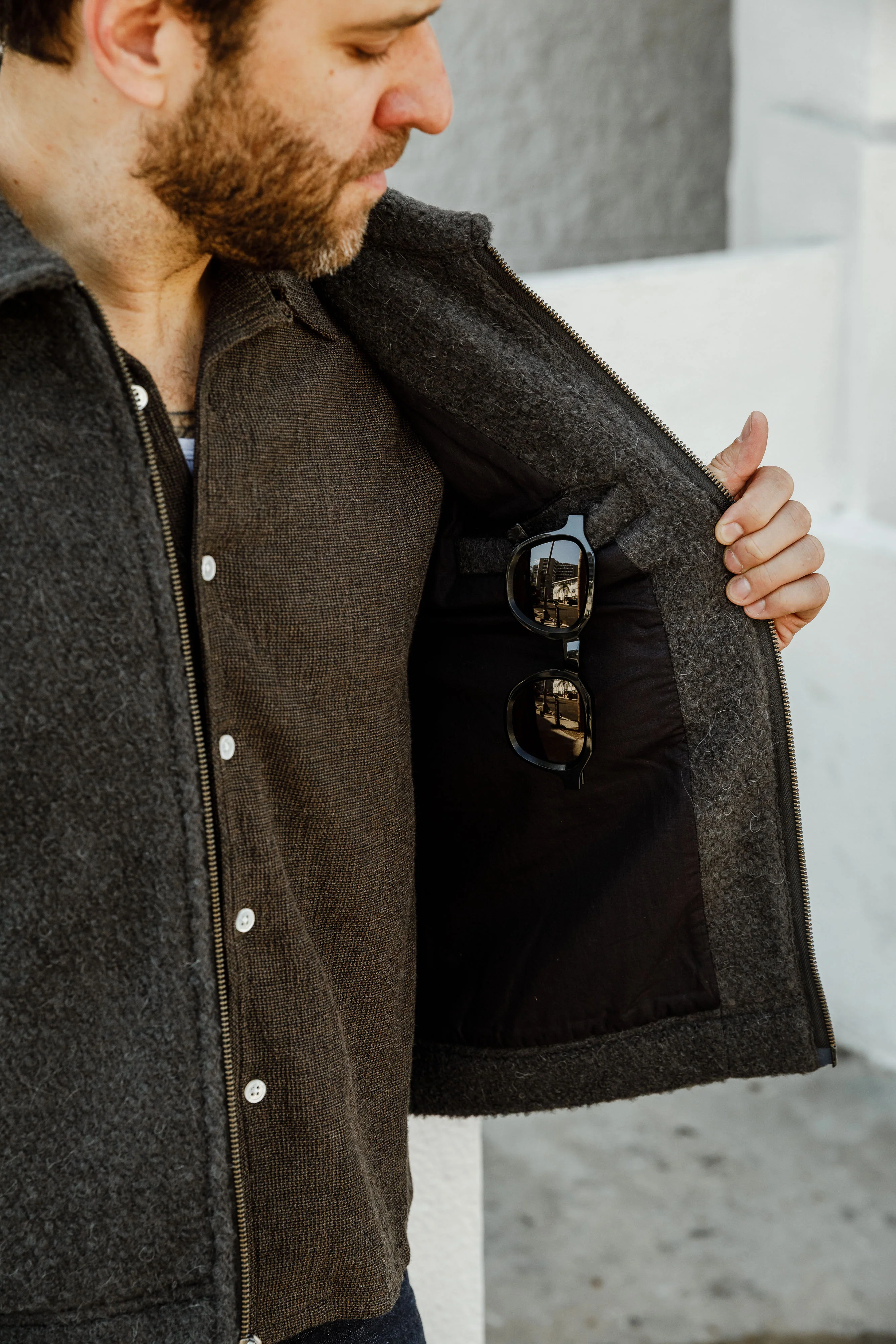3sixteen - Club Jacket - Charcoal Boucle - Image 6