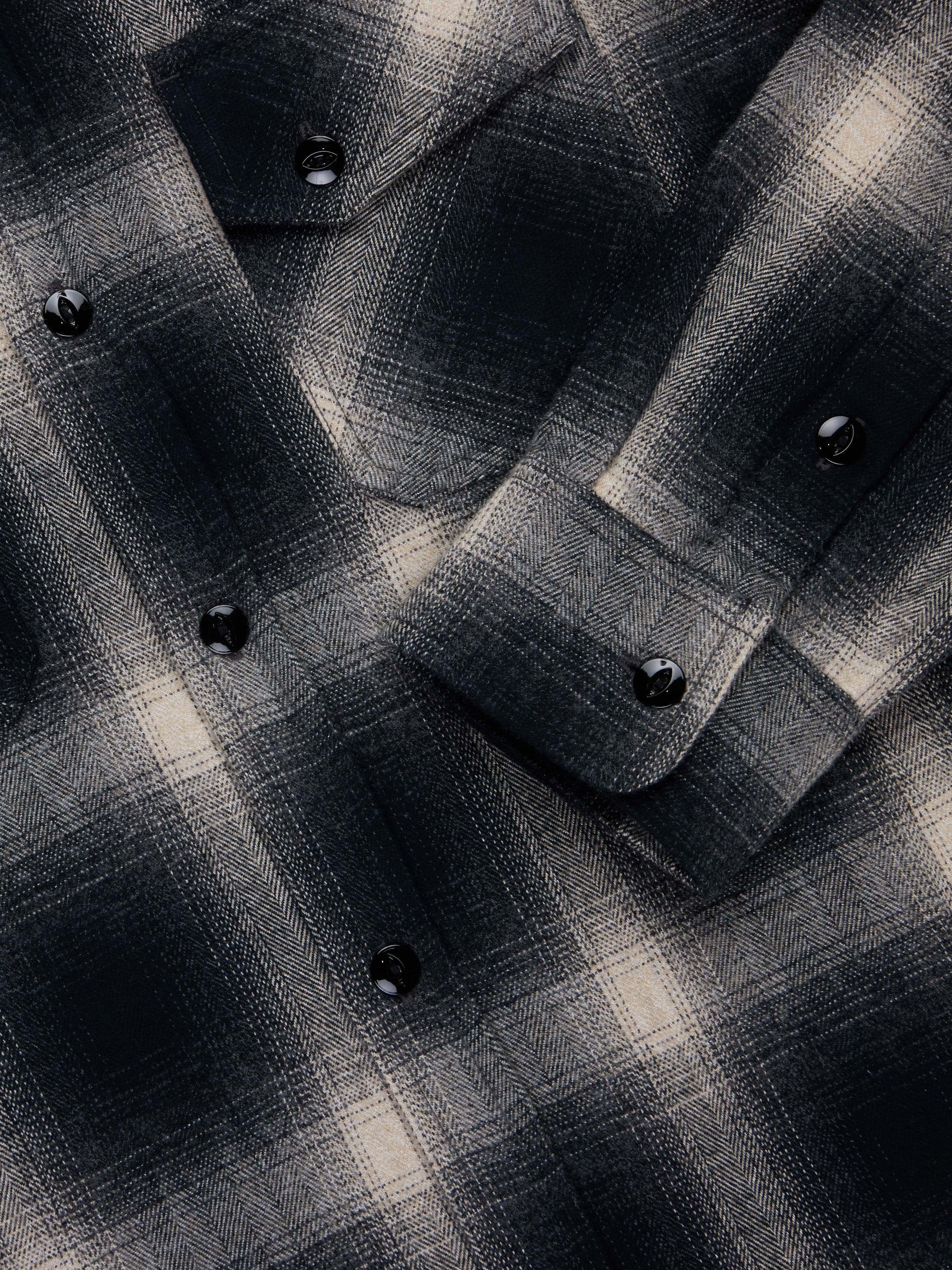 3sixteen - Crosscut Flannel - Black Ombre Plaid - Image 2