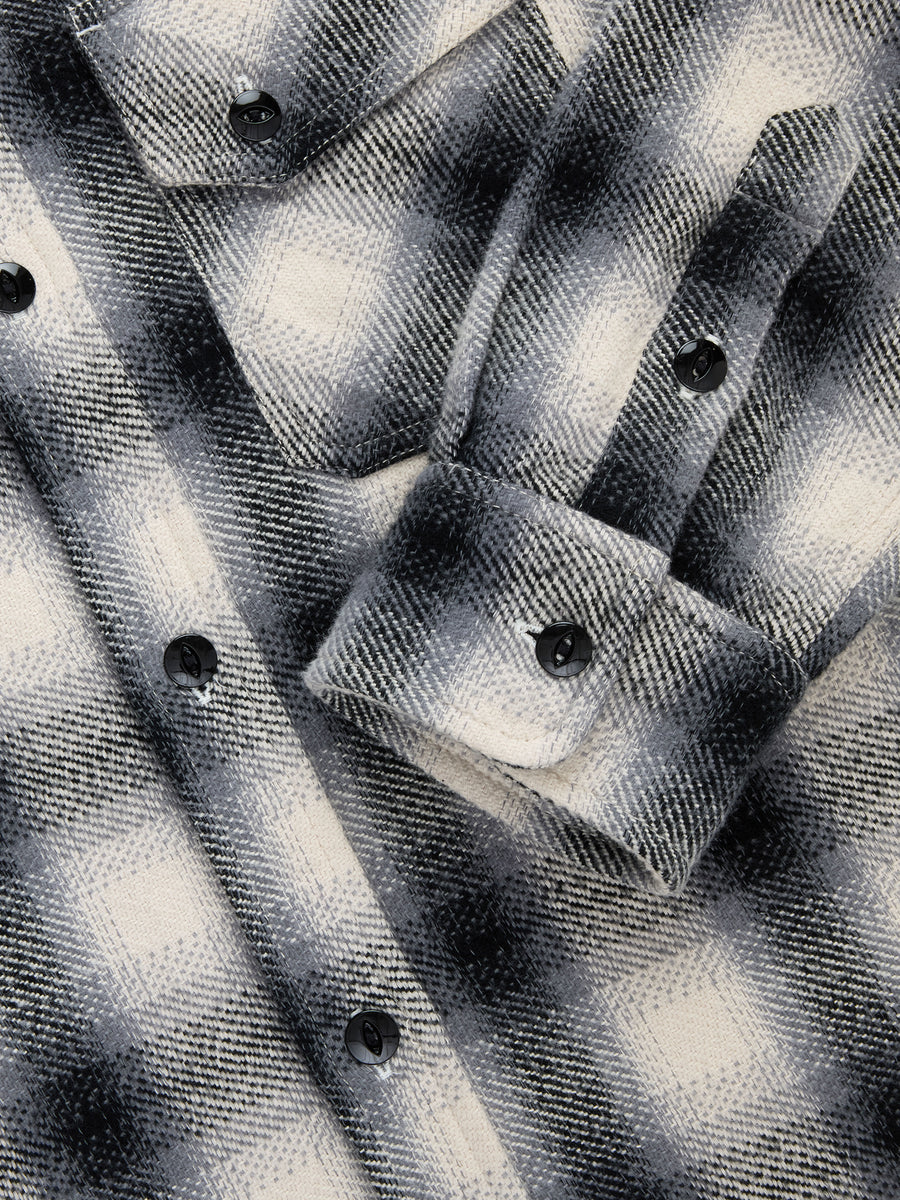 3sixteen - Crosscut Flannel - Cream/Black Plaid - Image 6