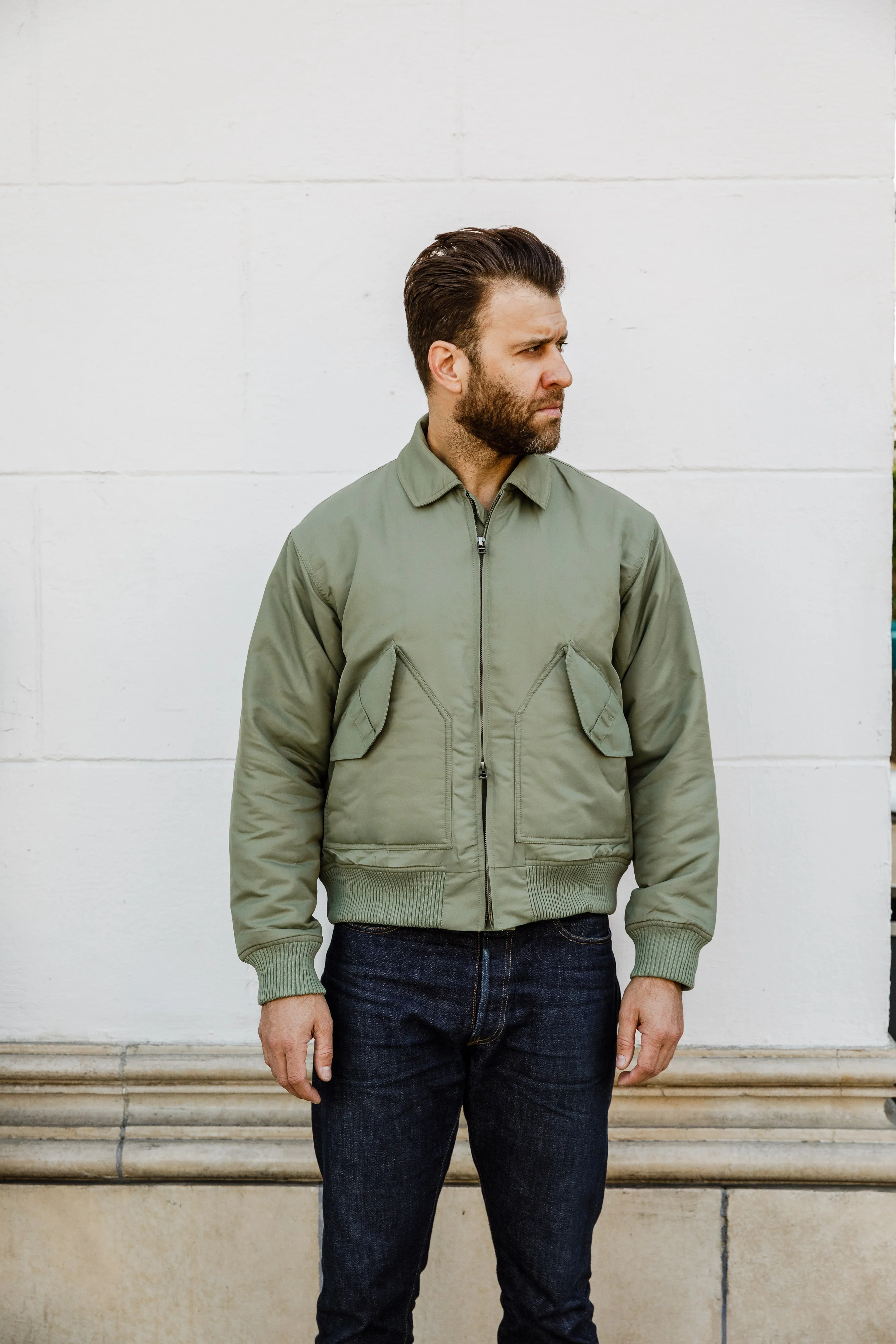 3sixteen - CWU Flight Jacket - Sage Aviator Satin - Image 10