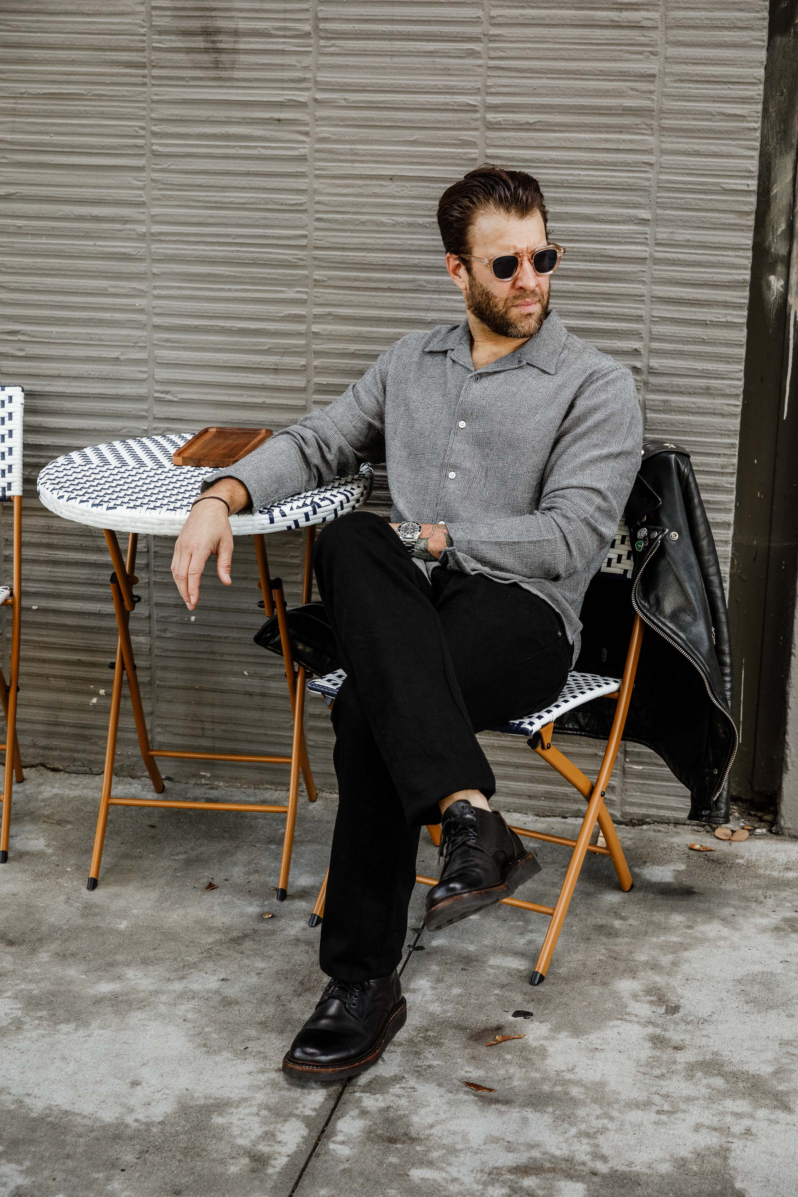 3sixteen - Geometric ⁠SP⁠-⁠05 - Champagne / Navy - Image 4