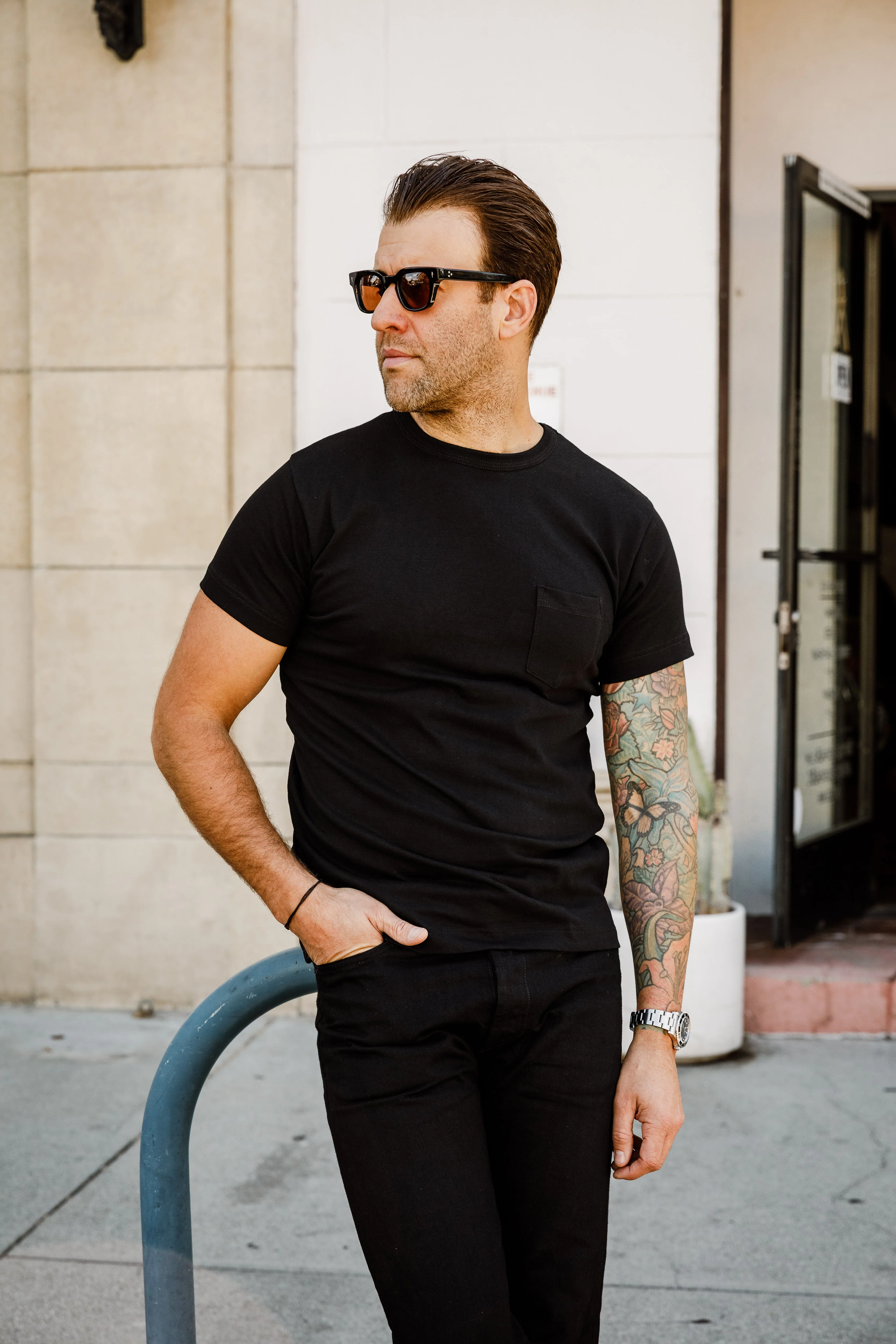 3sixteen - Heavyweight Pocket Tee (2 Pack) - Black - Image 3