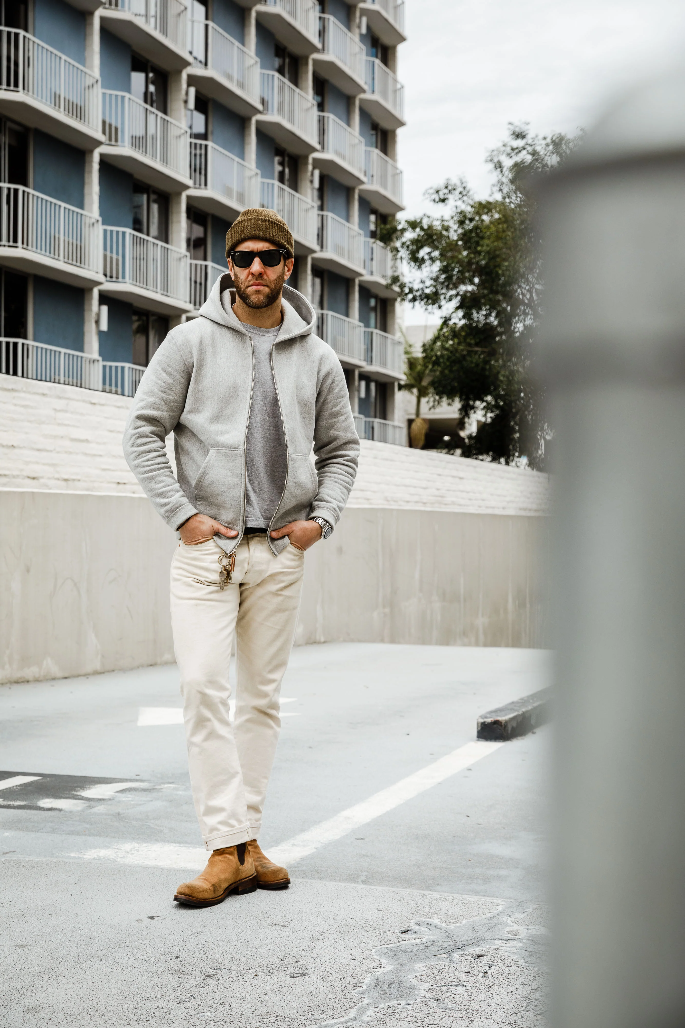 3sixteen - Heavyweight Zip Hoody - Grey - Image 3