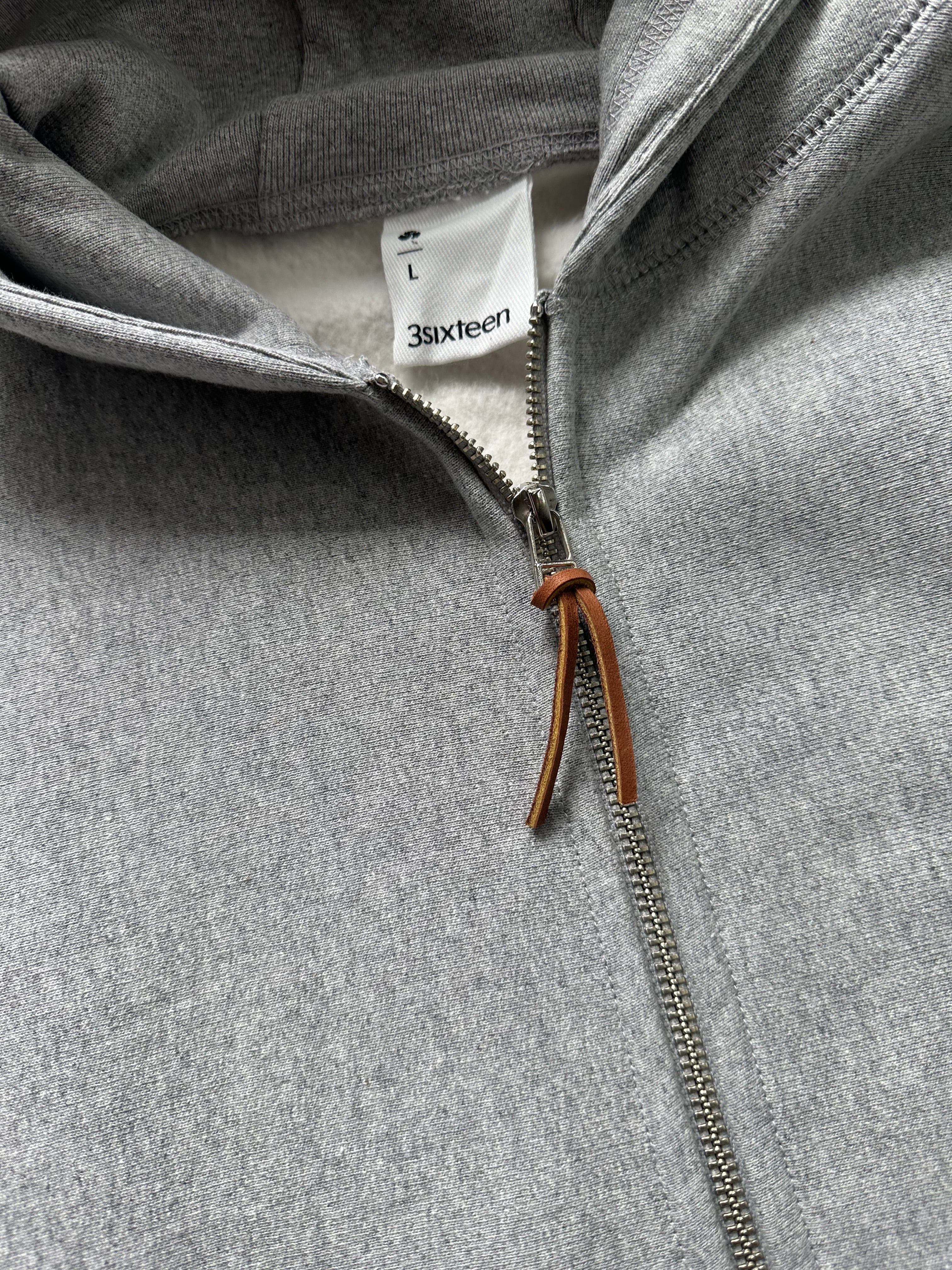 3sixteen - Heavyweight Zip Hoody - Grey - Image 6