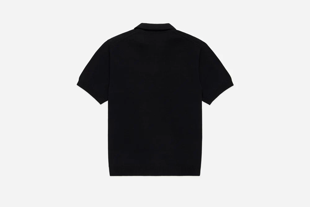 3sixteen - Knit Polo - Black Pima Cotton - Image 5