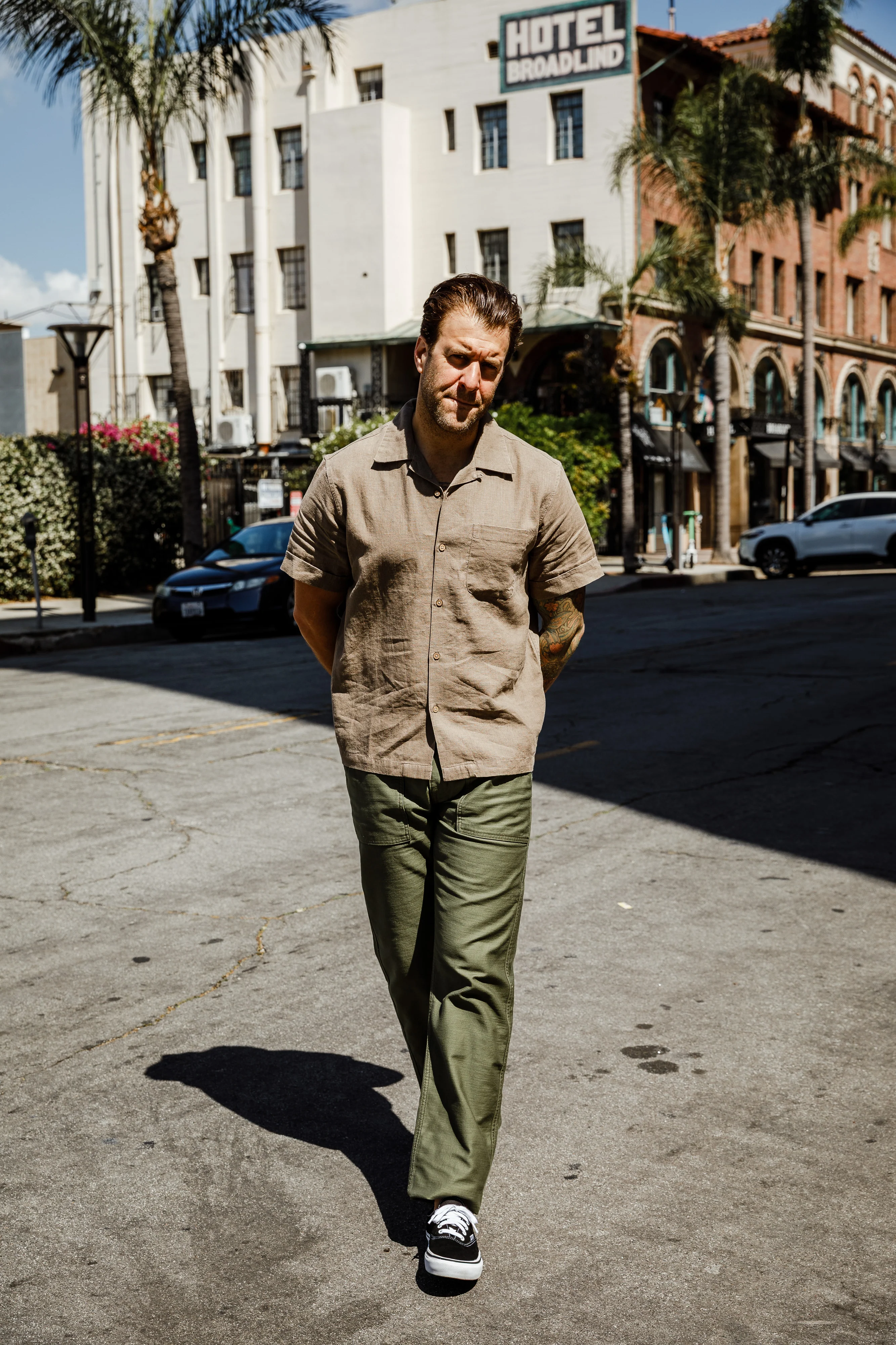 3sixteen - Vacation Shirt - Almond Linen - Image 4