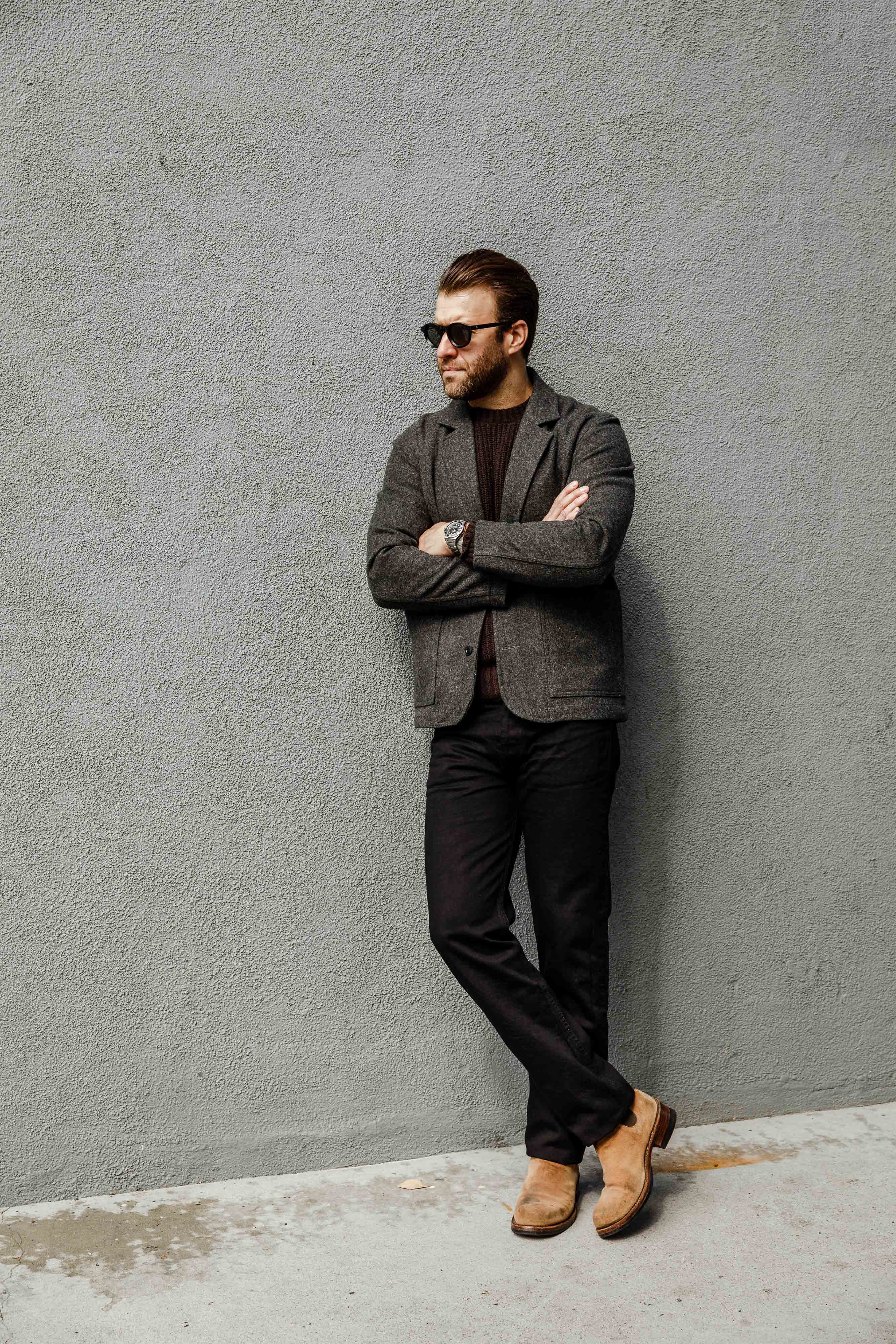 3sixteen - Work Blazer Grey - Melton Wool - Image 4