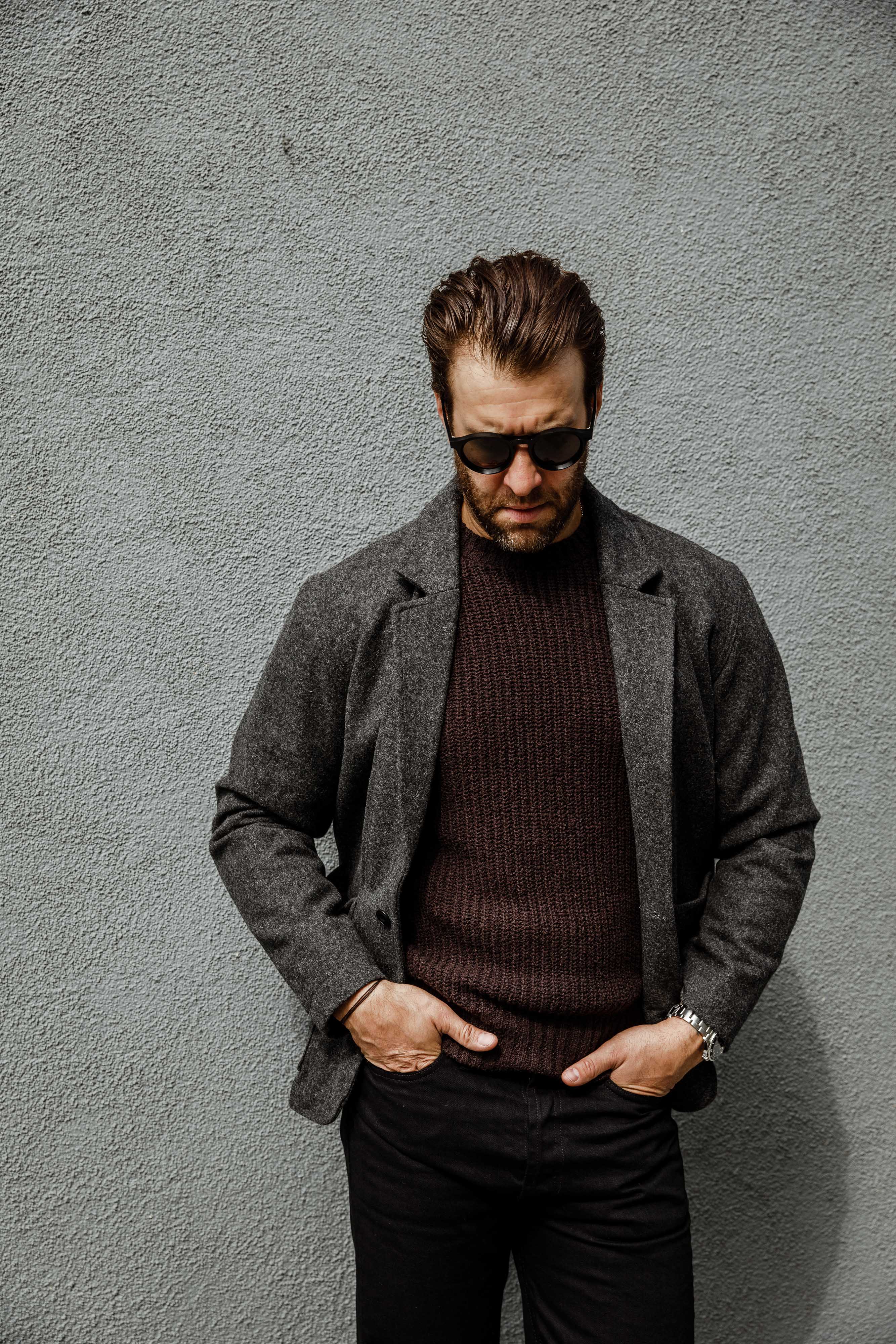 3sixteen - Work Blazer Grey - Melton Wool - Image 8