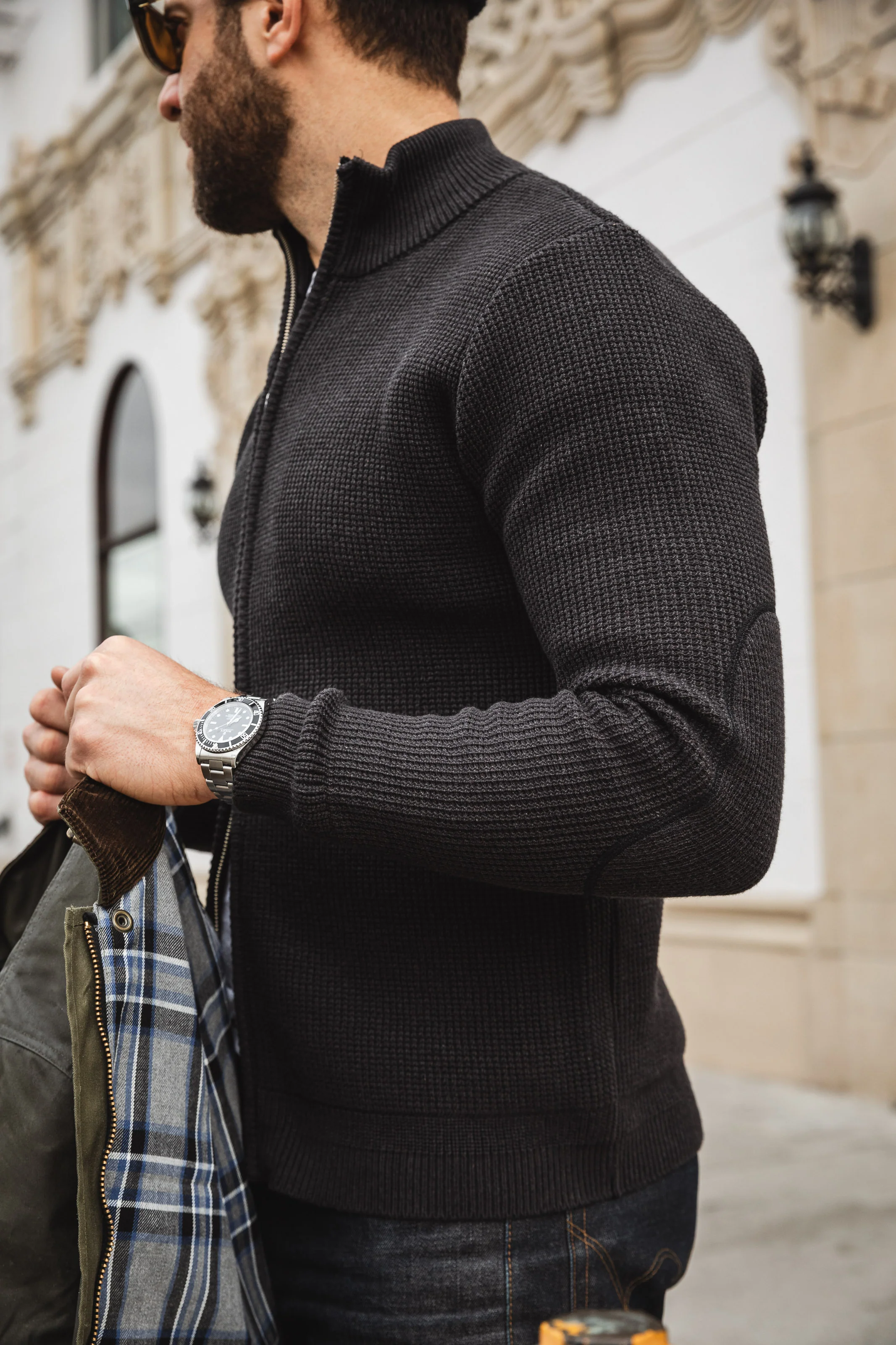 Addict Clothes - Cotton Waffle Drivers Knit - Black - Image 9