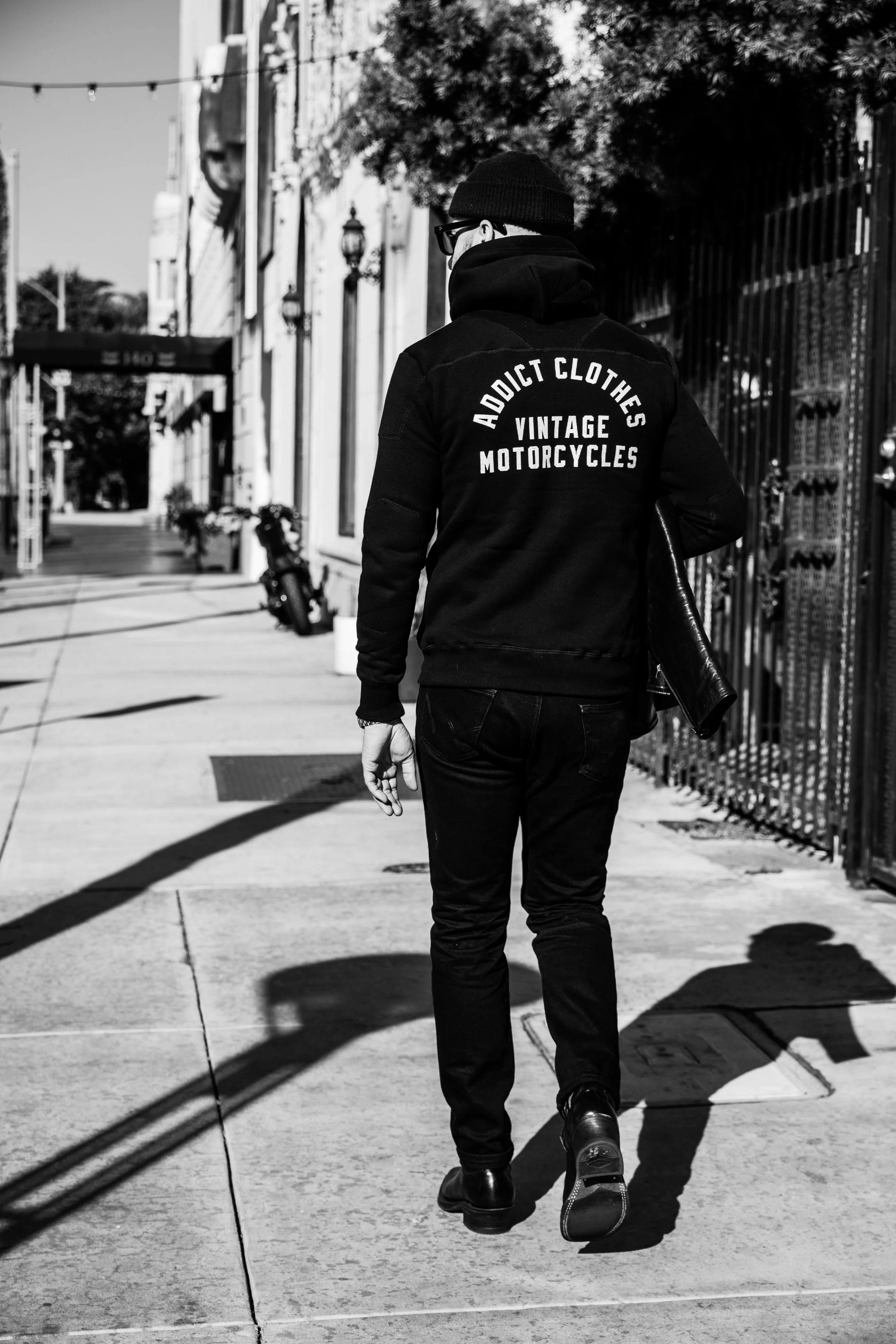 Addict Clothes - Heavy Weight Padded Pullover Hoodie Logo'd - Black - Image 3