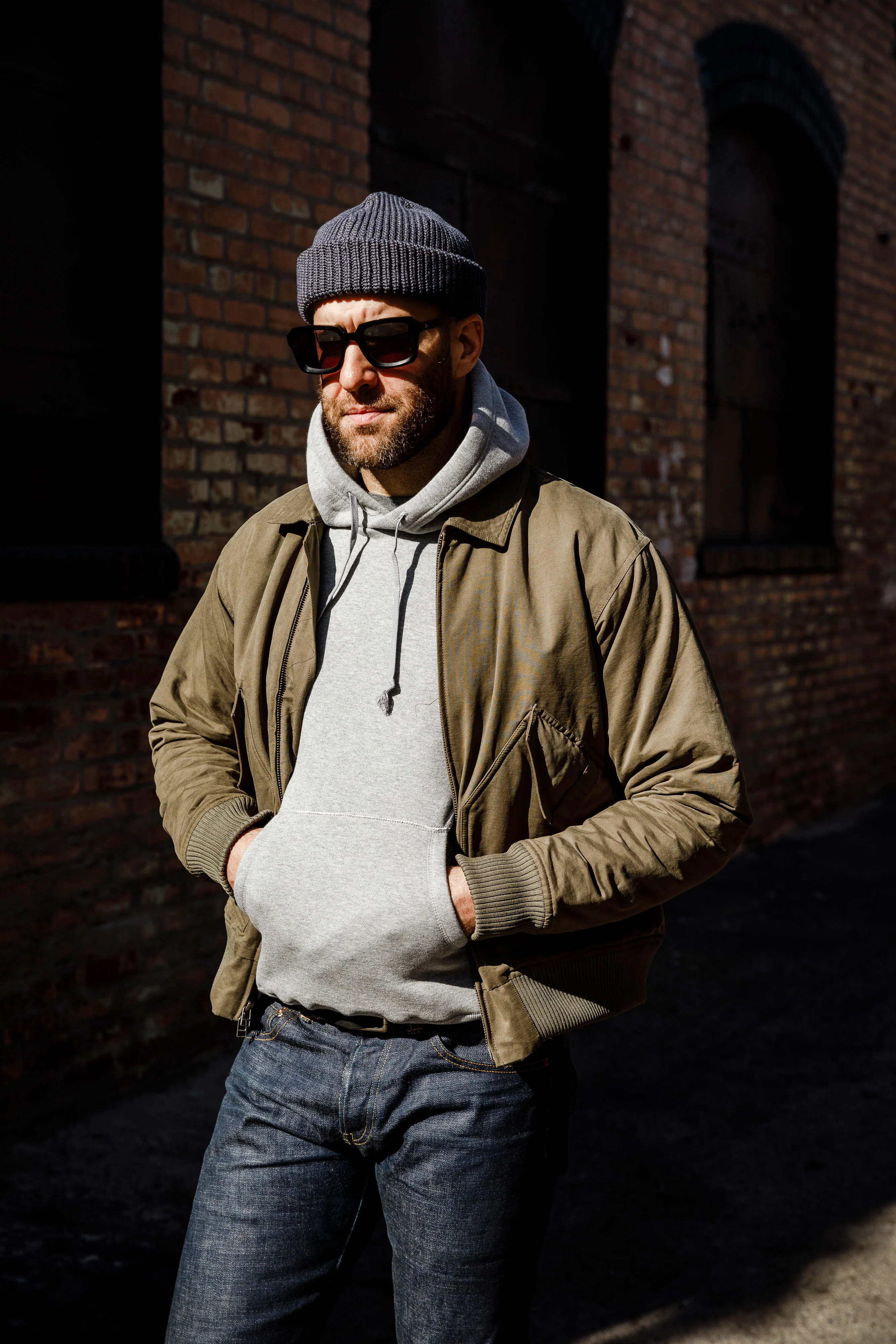 Addict Clothes - Heavy Weight Padded Pullover Hoodie Logo'd  - Light Grey - Image 7