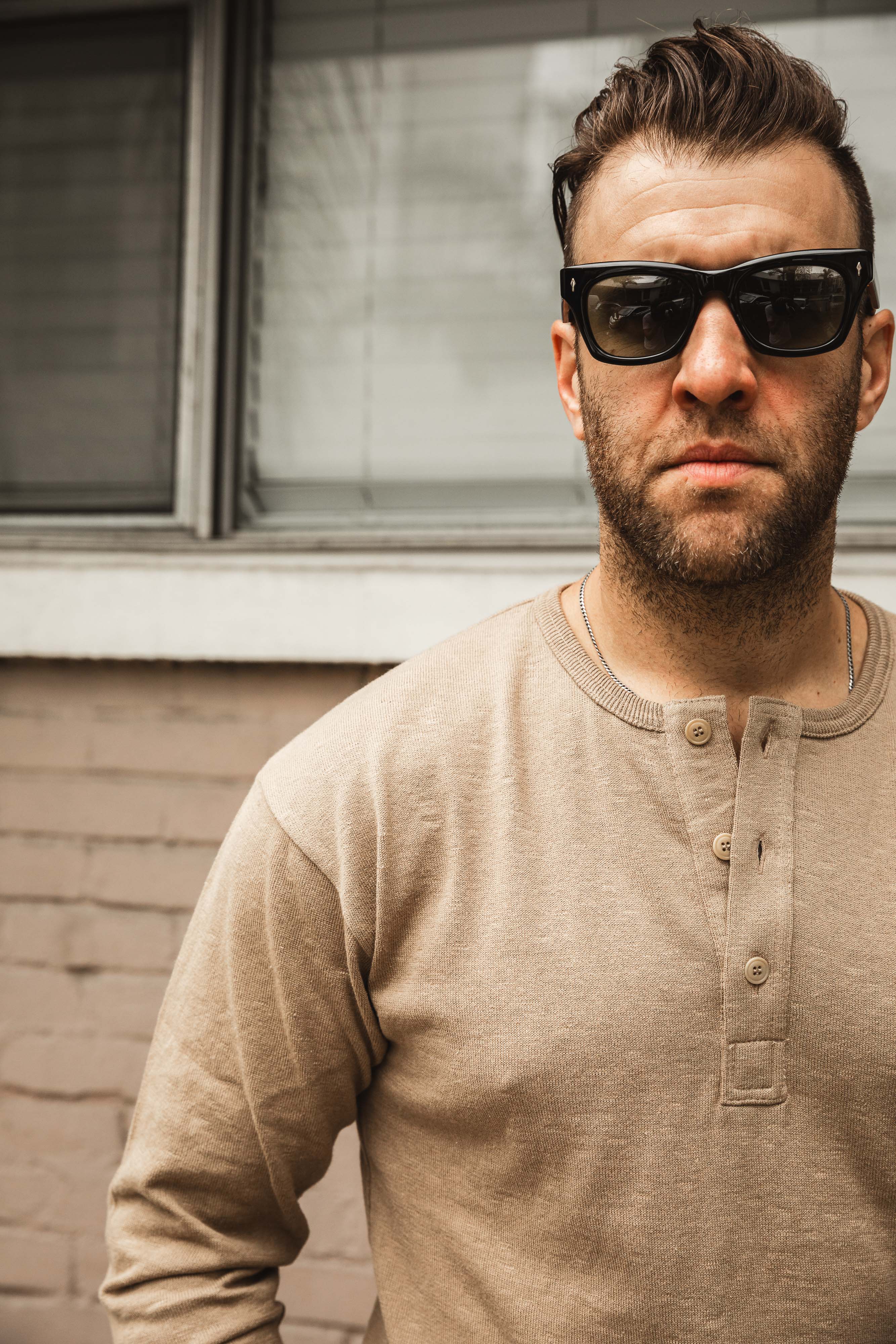Addict Clothes - Henry Henley - Smoke Beige - Image 5