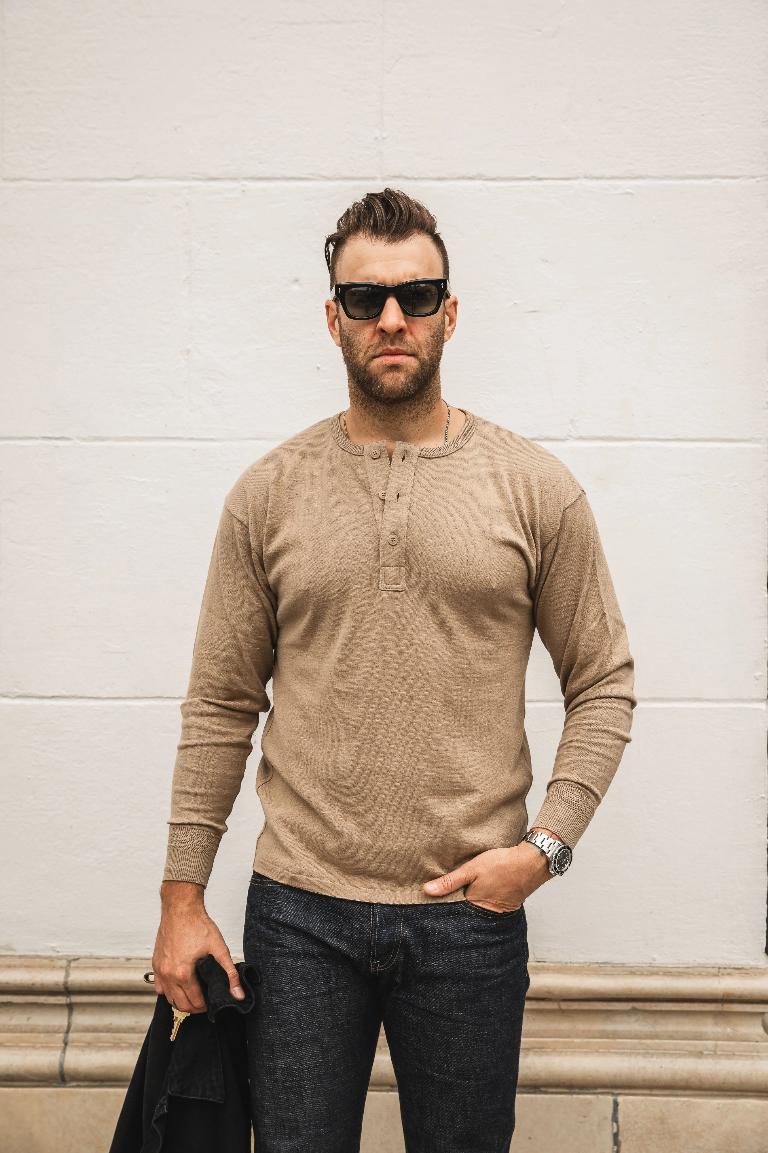 Addict Clothes - Henry Henley - Smoke Beige - Image 8