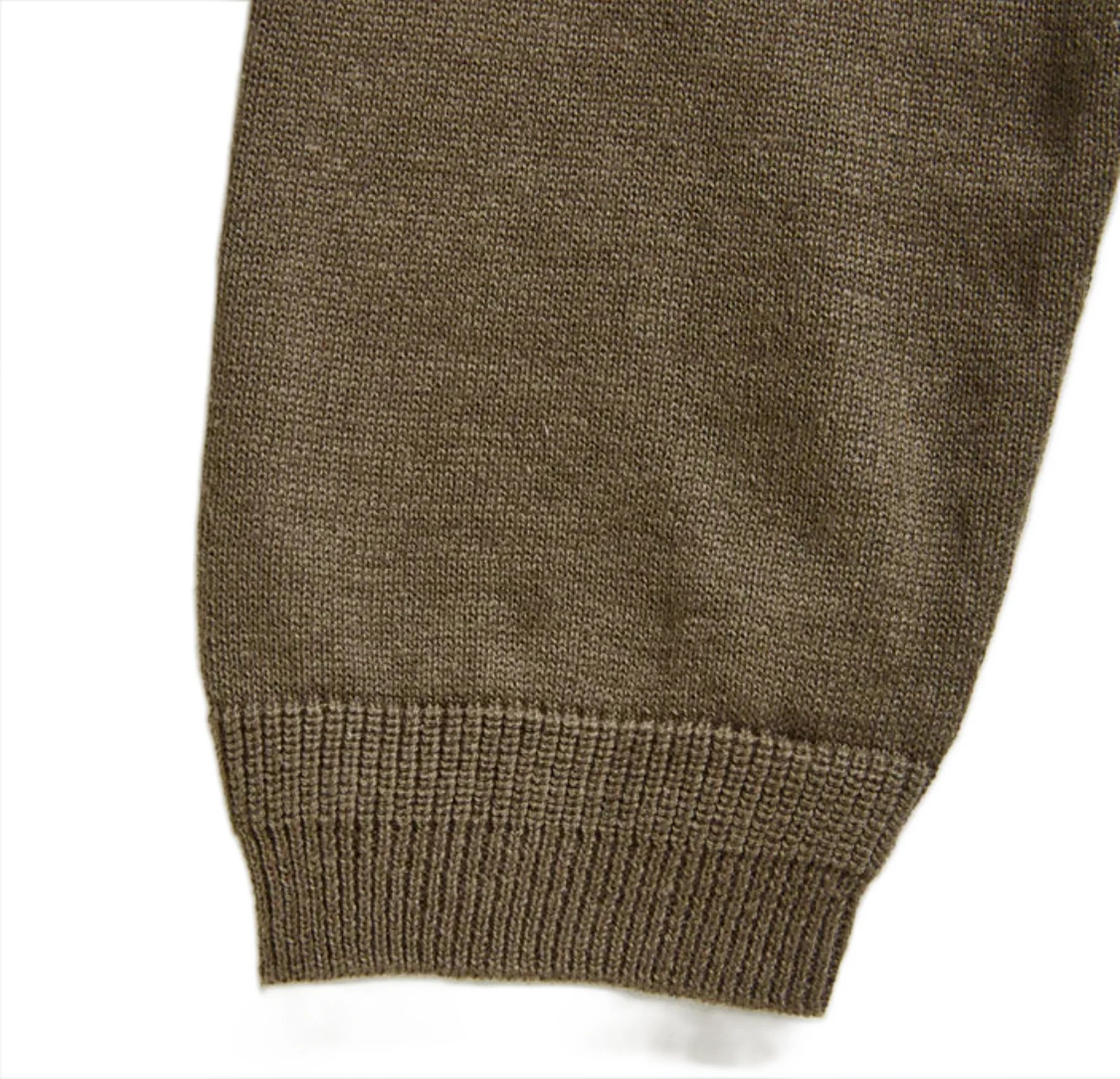 Addict Clothes - Long Sleeve Knit Polo - Olive - Image 3
