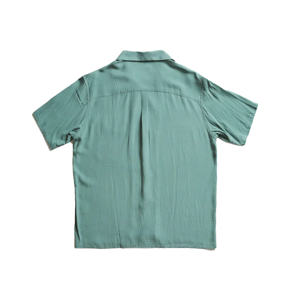 ADDICT Clothes - Open Collar Slant Pocket Shirt - Sea Foam Green - Image 6