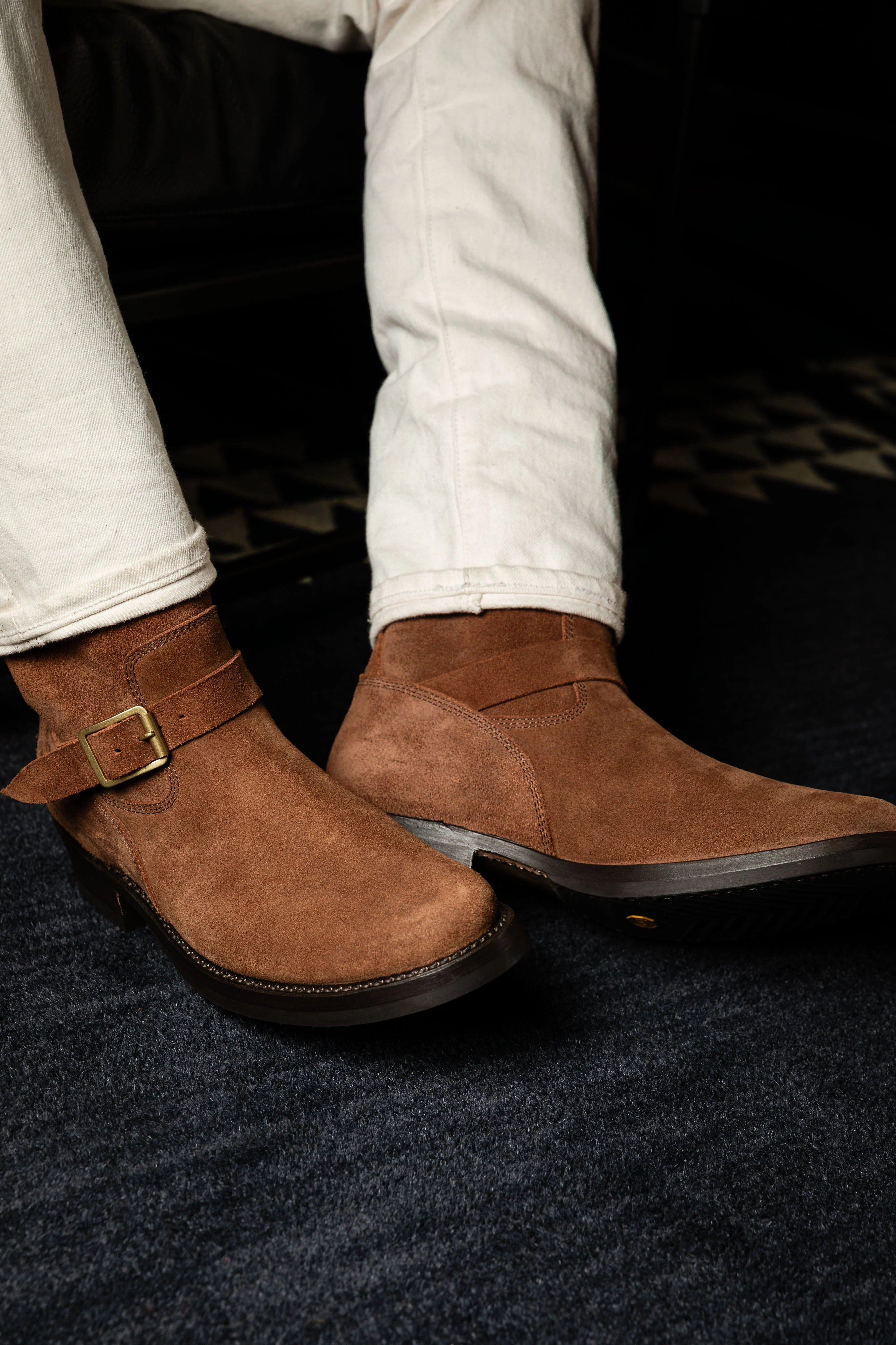 Addict Clothes - Steer Suede Engineer Boot - Brown - Image 11