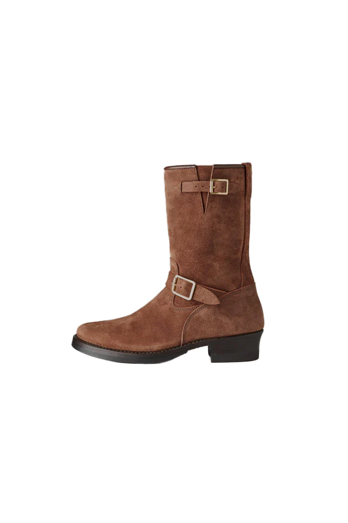Addict Clothes - Steer Suede Engineer Boot - Brown - Image 14