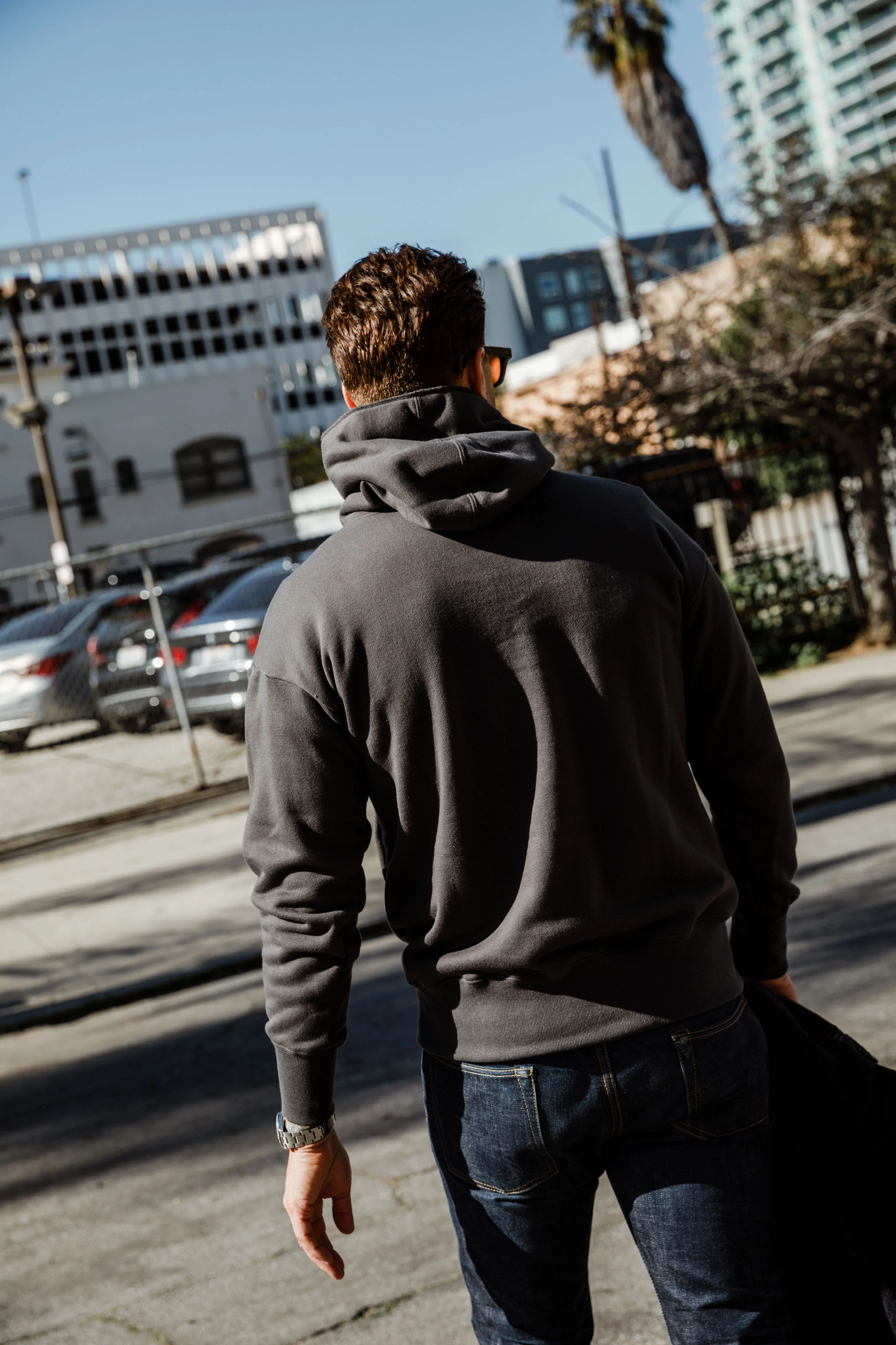 Addict Clothes - Unusual Pocket Fleece Hoodie - Charcoal Grey - Image 4