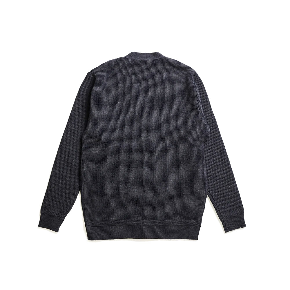 Addict Clothes - Waffle Knit Cotton Cardigan - Black - Image 4