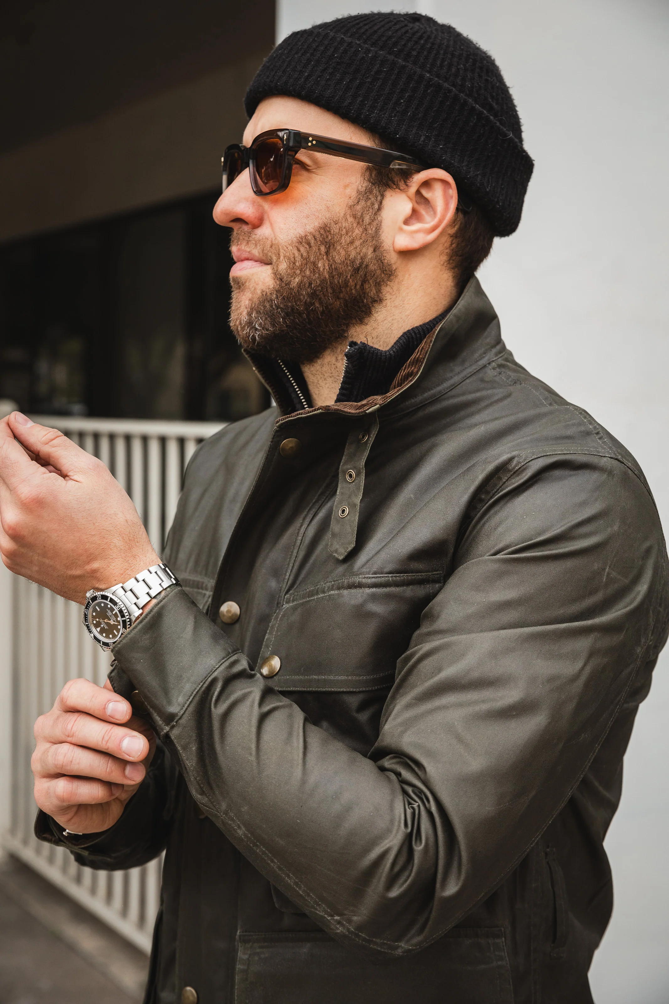 Addict Clothes - Waxed BMC Jacket - Olive - Image 12