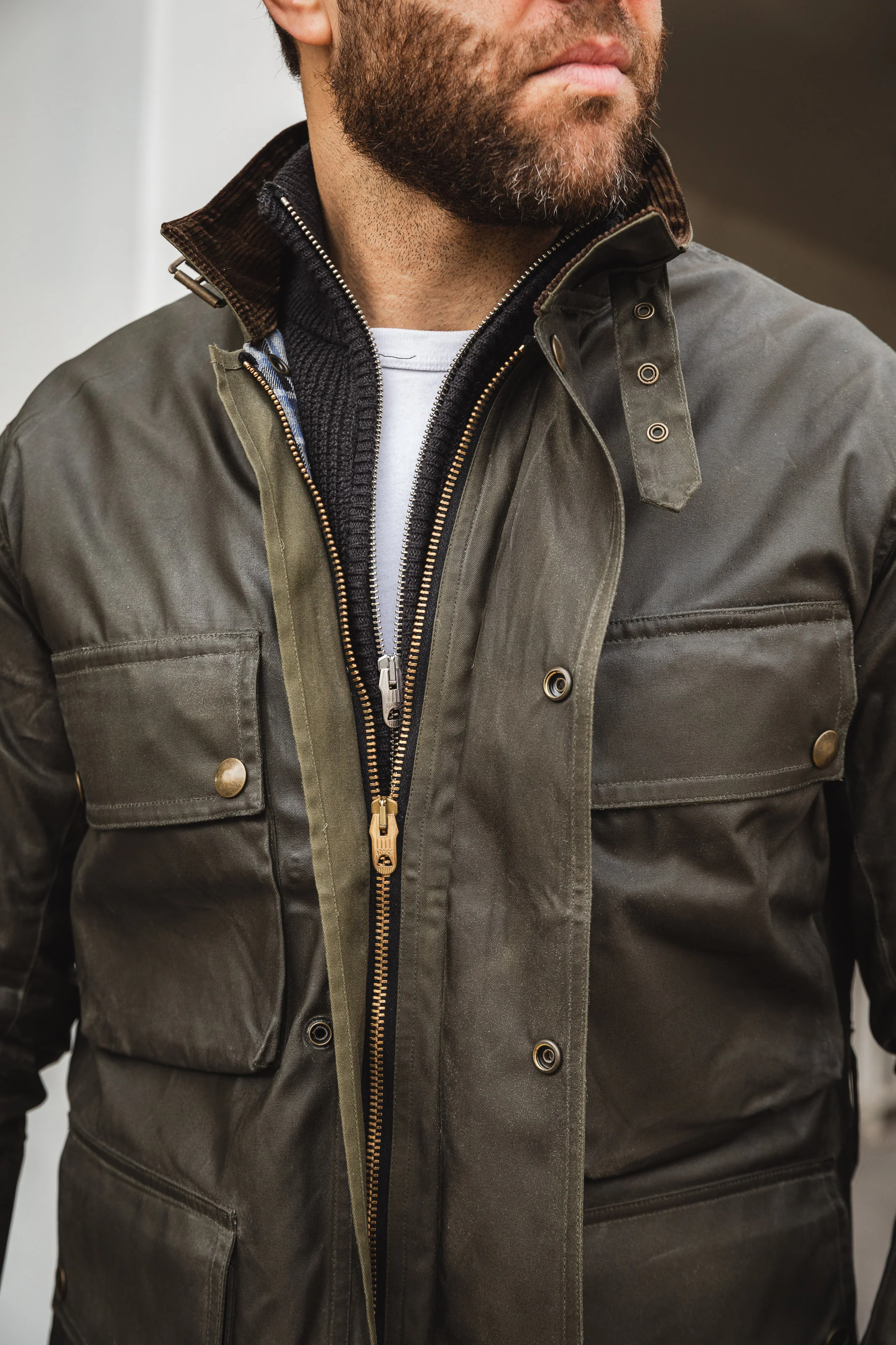 Addict Clothes - Waxed BMC Jacket - Olive - Image 13