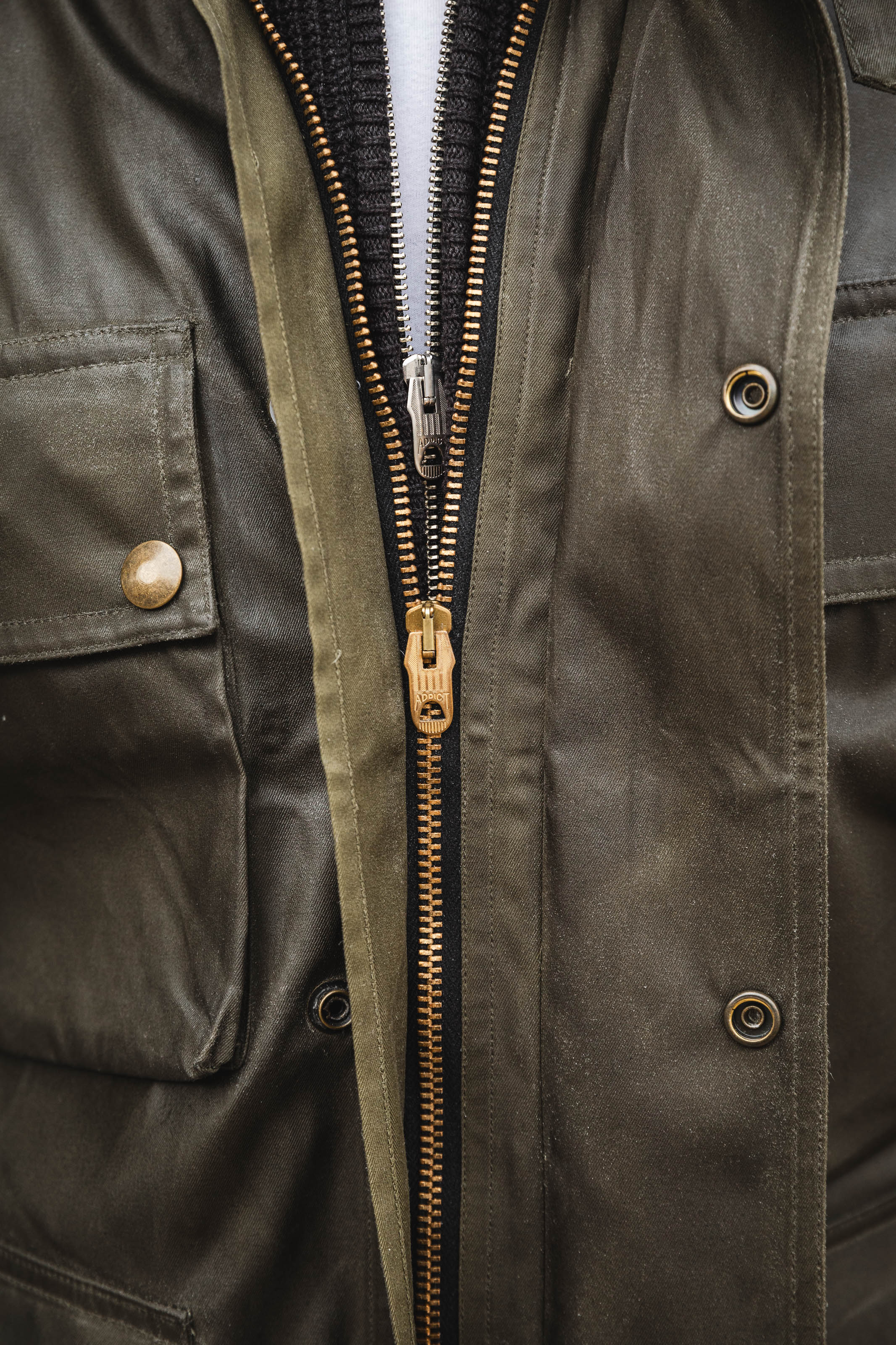 Addict Clothes - Waxed BMC Jacket - Olive - Image 14