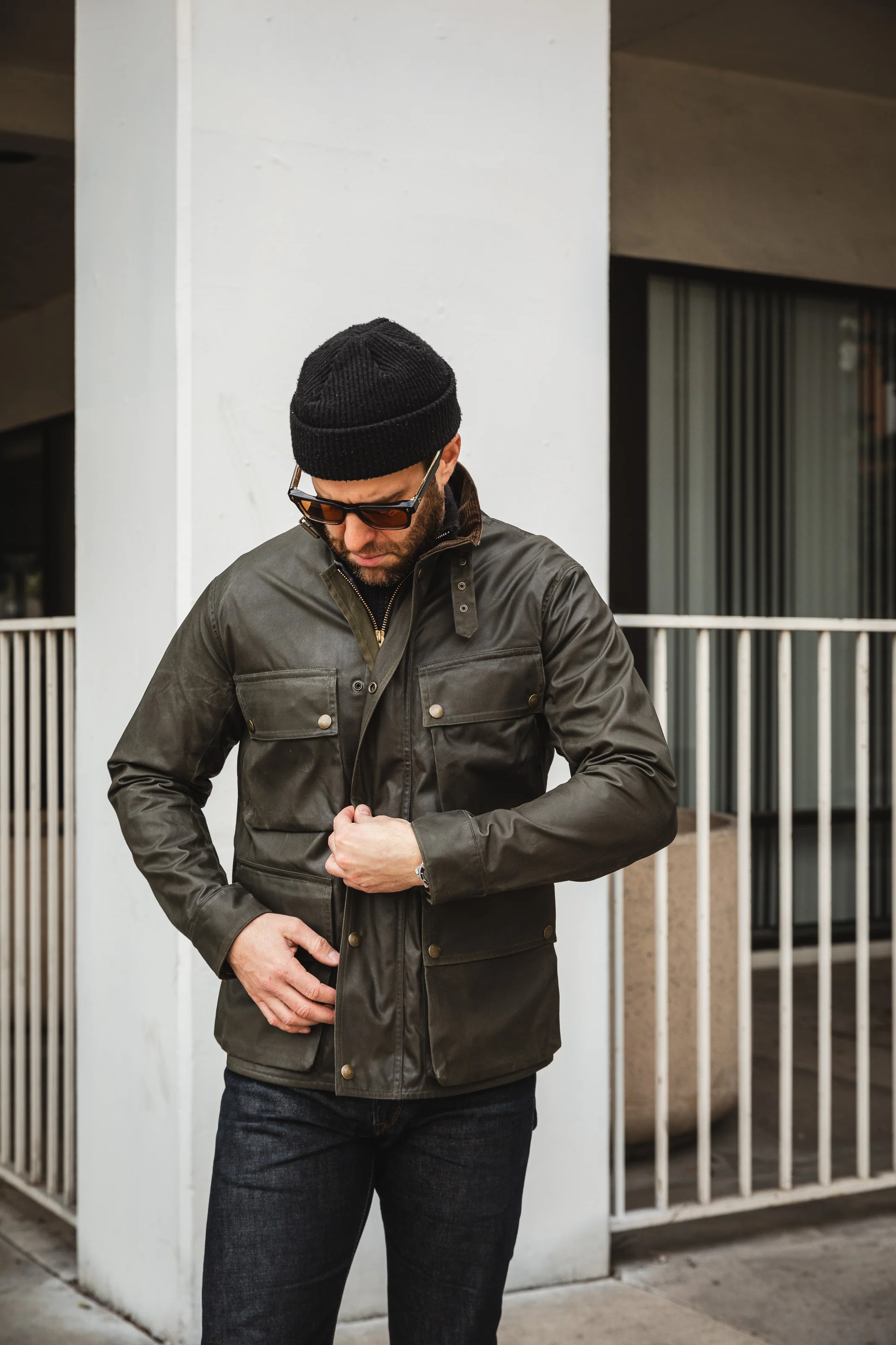 Addict Clothes - Waxed BMC Jacket - Olive - Image 18