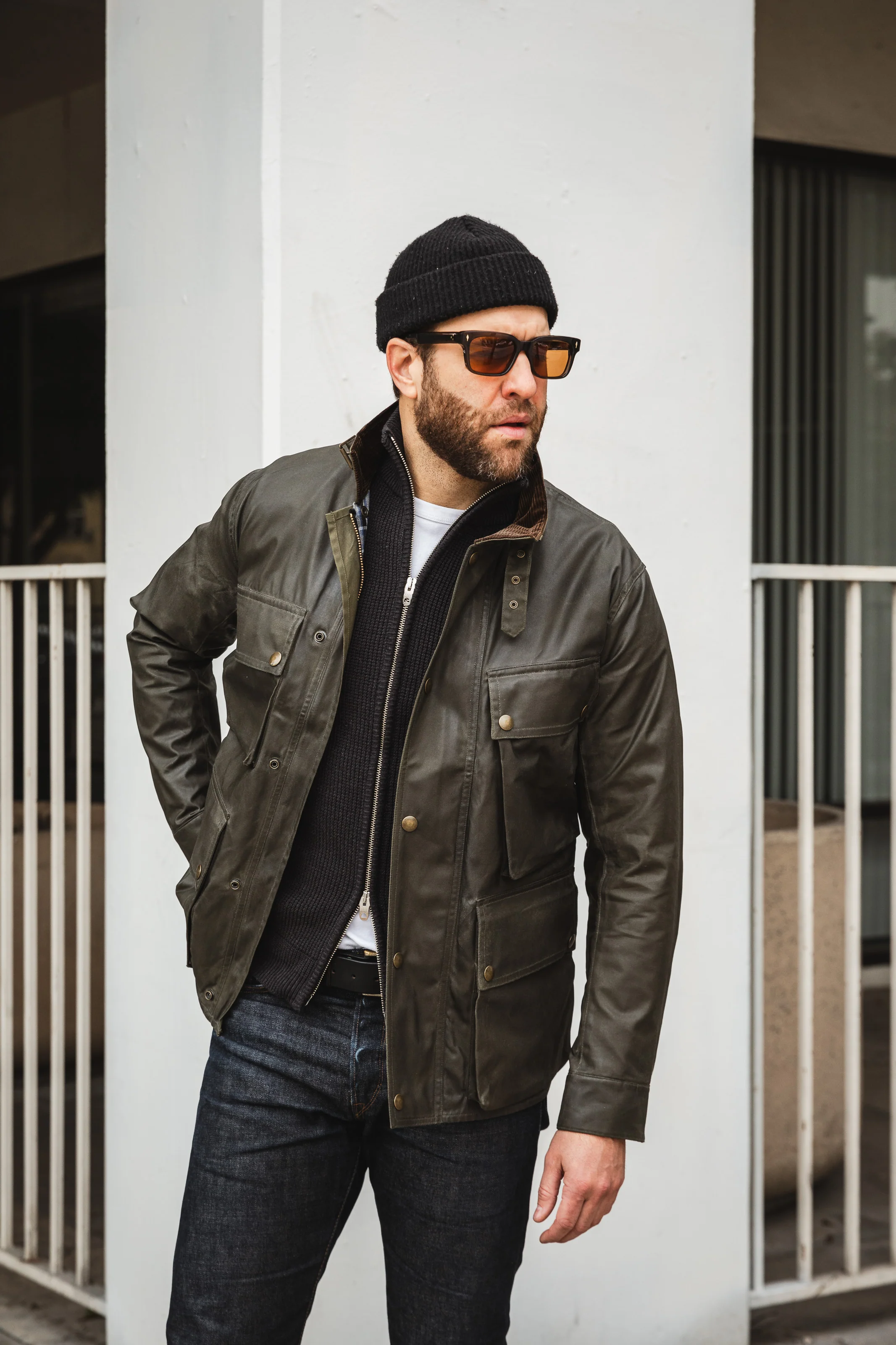 Addict Clothes - Waxed BMC Jacket - Olive - Image 2