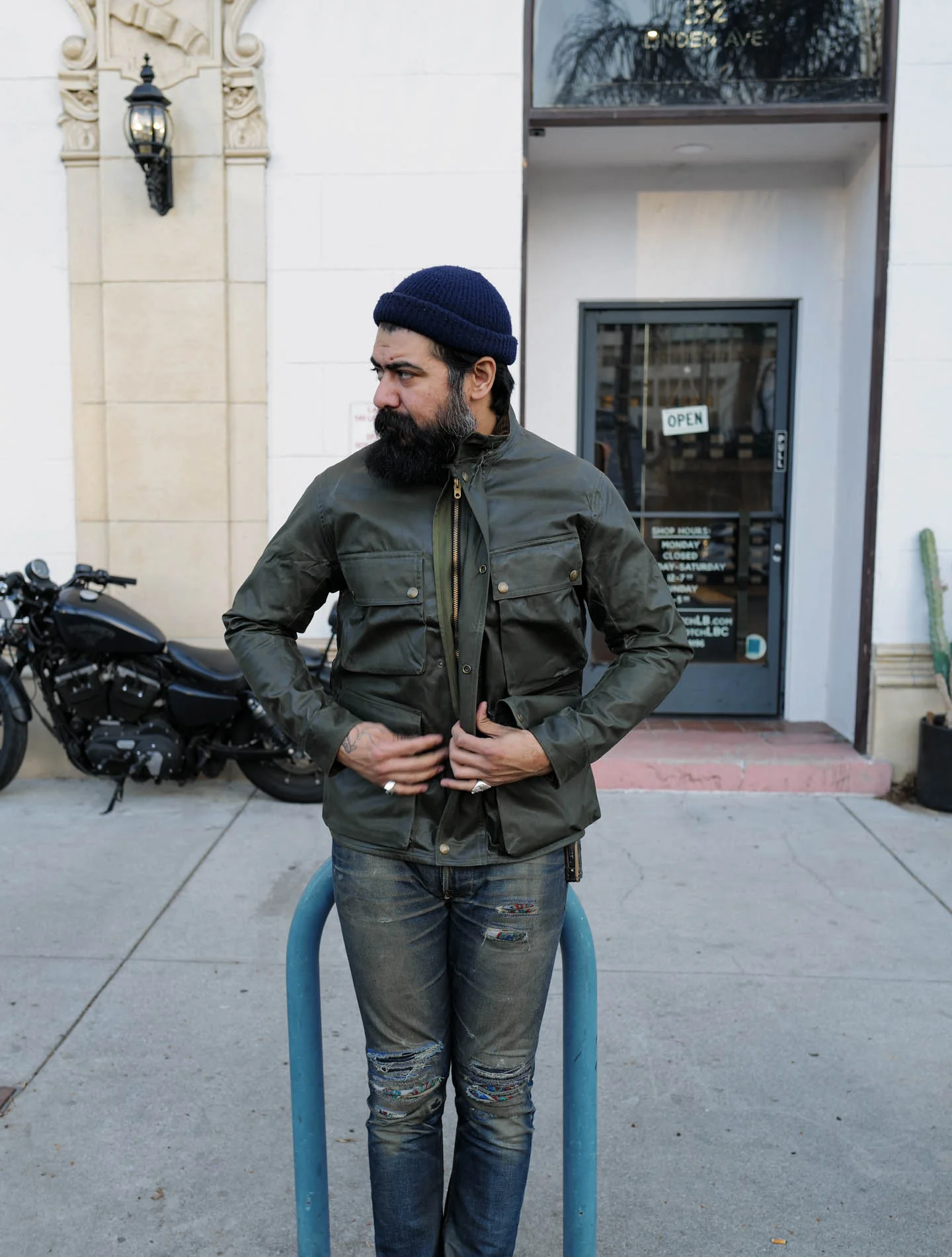 Addict Clothes - Waxed BMC Jacket - Olive - Image 6