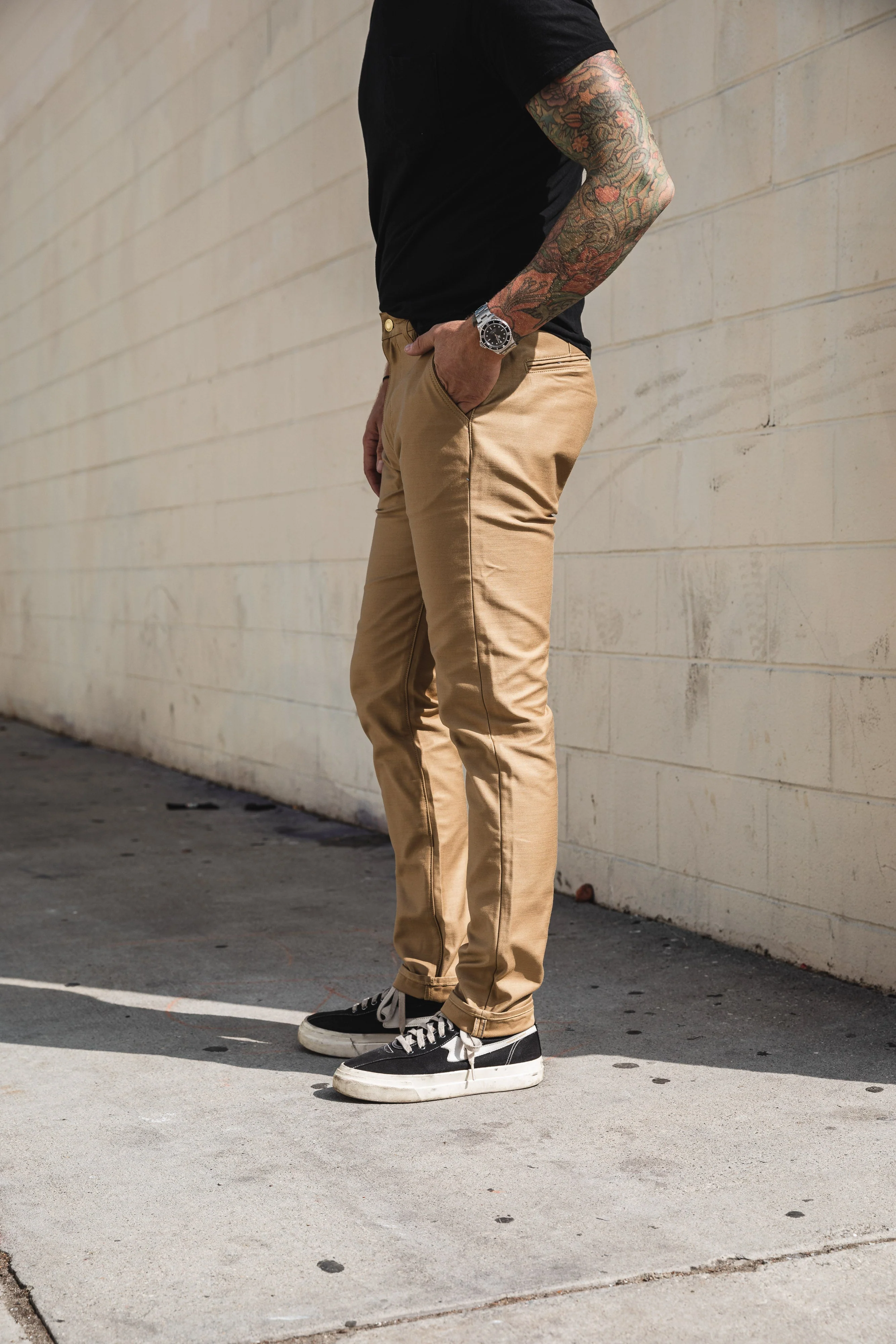 Benzak Denim Developers - BC-01 - TAPERED CHINO - 10 oz. Golden Brown Military Twill - Image 12