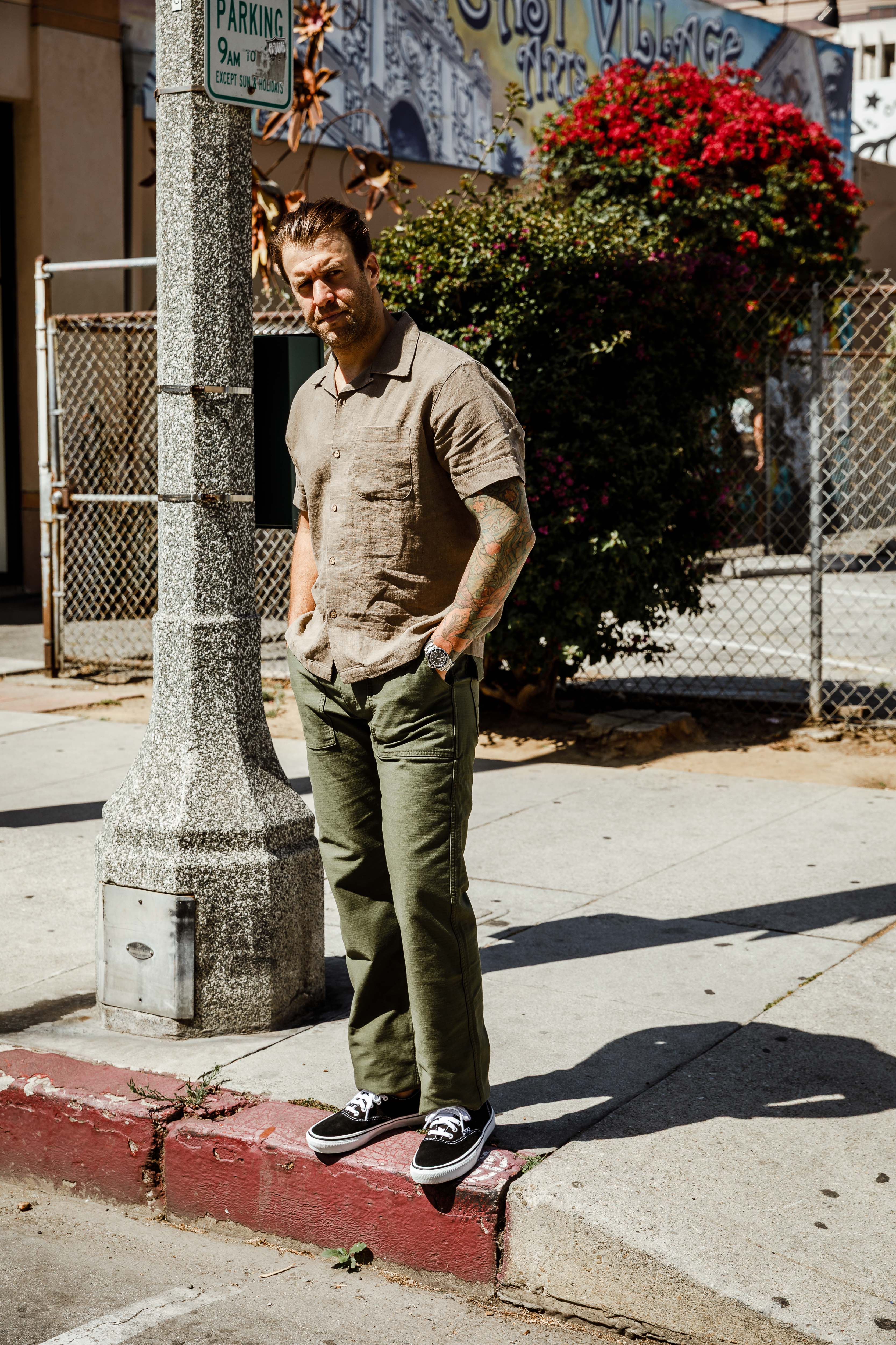 Benzak Denim Developers - BP-07 Loose Fatigue Pant - 10oz Olive Drab Military Twill - Image 3