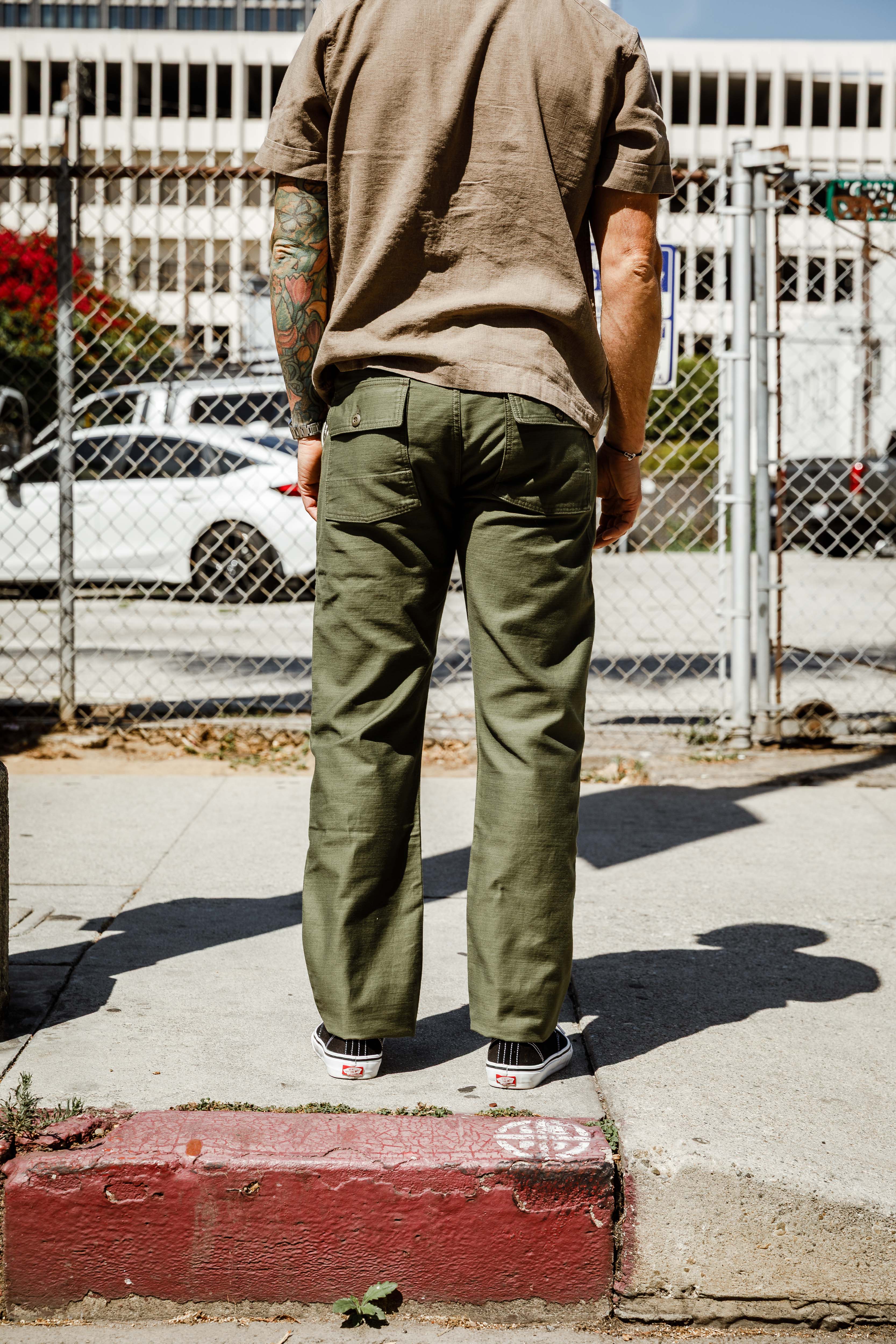 Benzak Denim Developers - BP-07 Loose Fatigue Pant - 10oz Olive Drab Military Twill - Image 5
