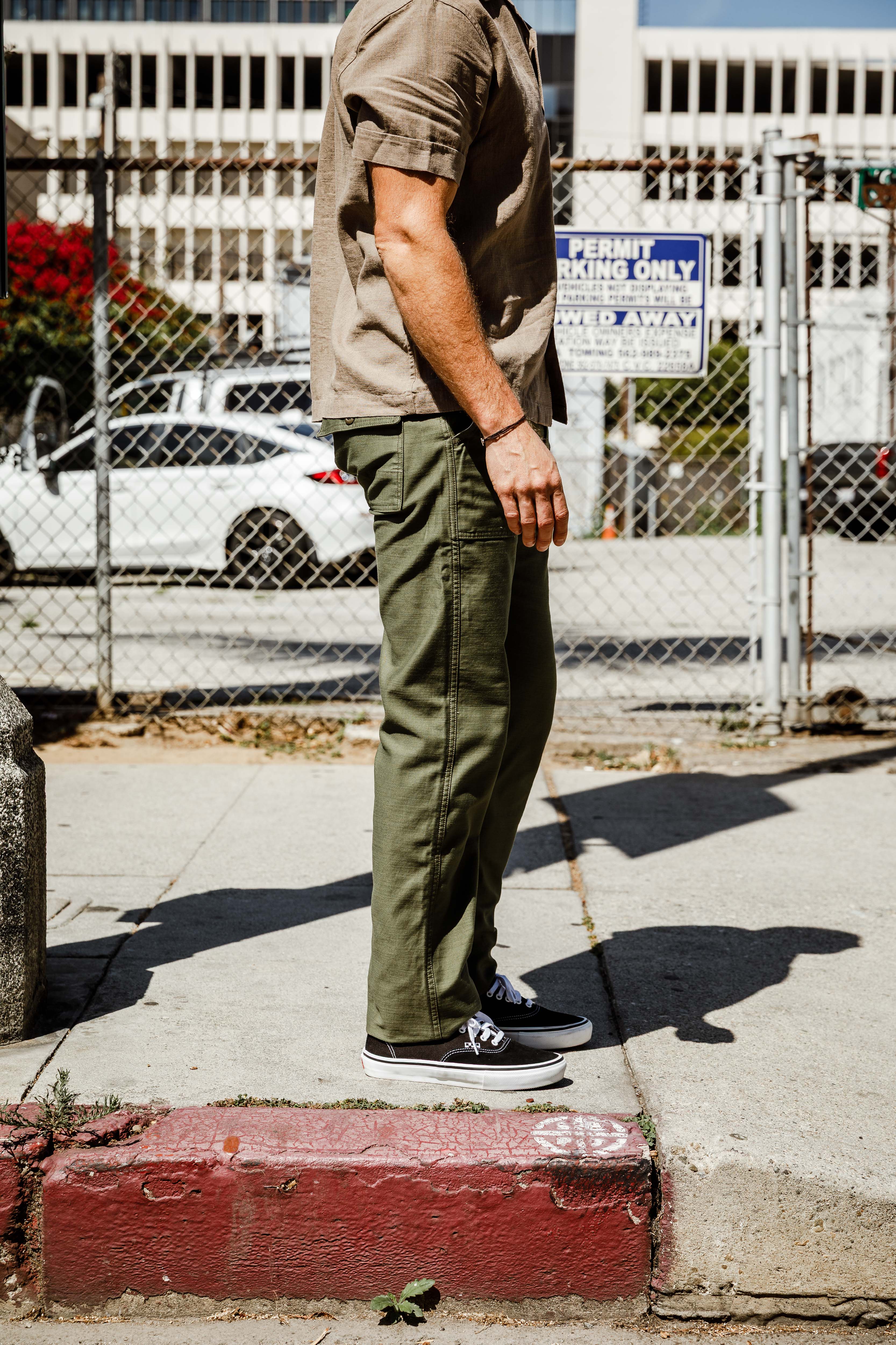 Benzak Denim Developers - BP-07 Loose Fatigue Pant - 10oz Olive Drab Military Twill - Image 7