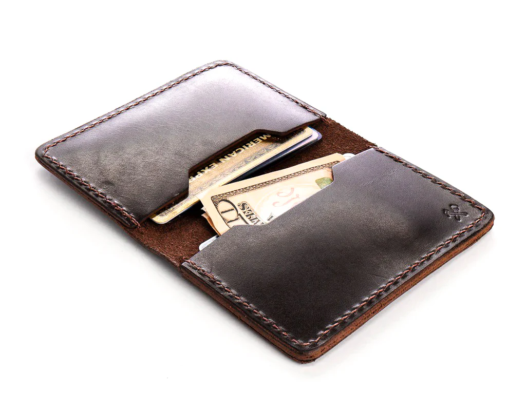 Billykirk - Leather Bi-Fold Card Case - Brown - Image 4