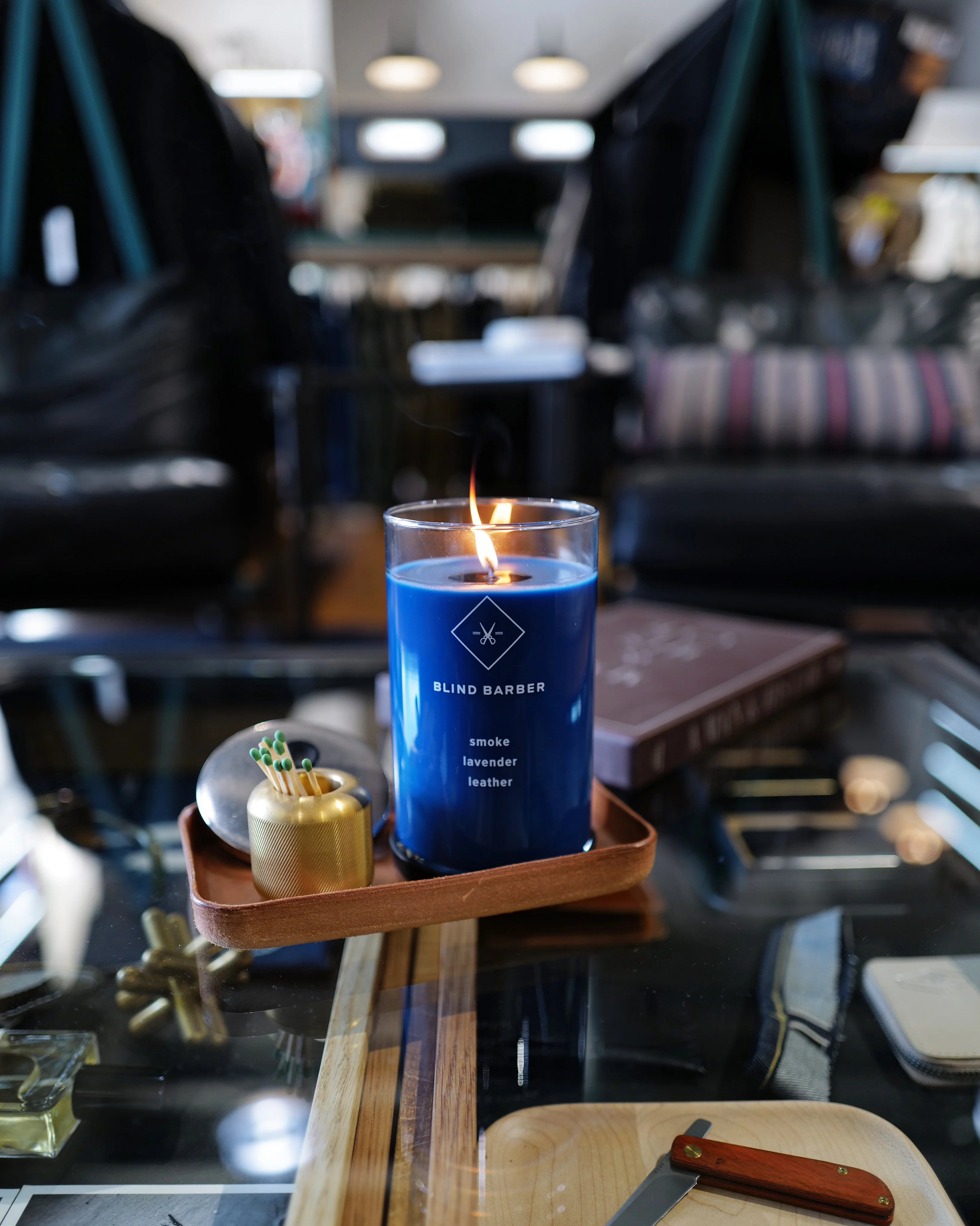 Blind Barber - Tompkins Scented Candle - Tall - Image 2