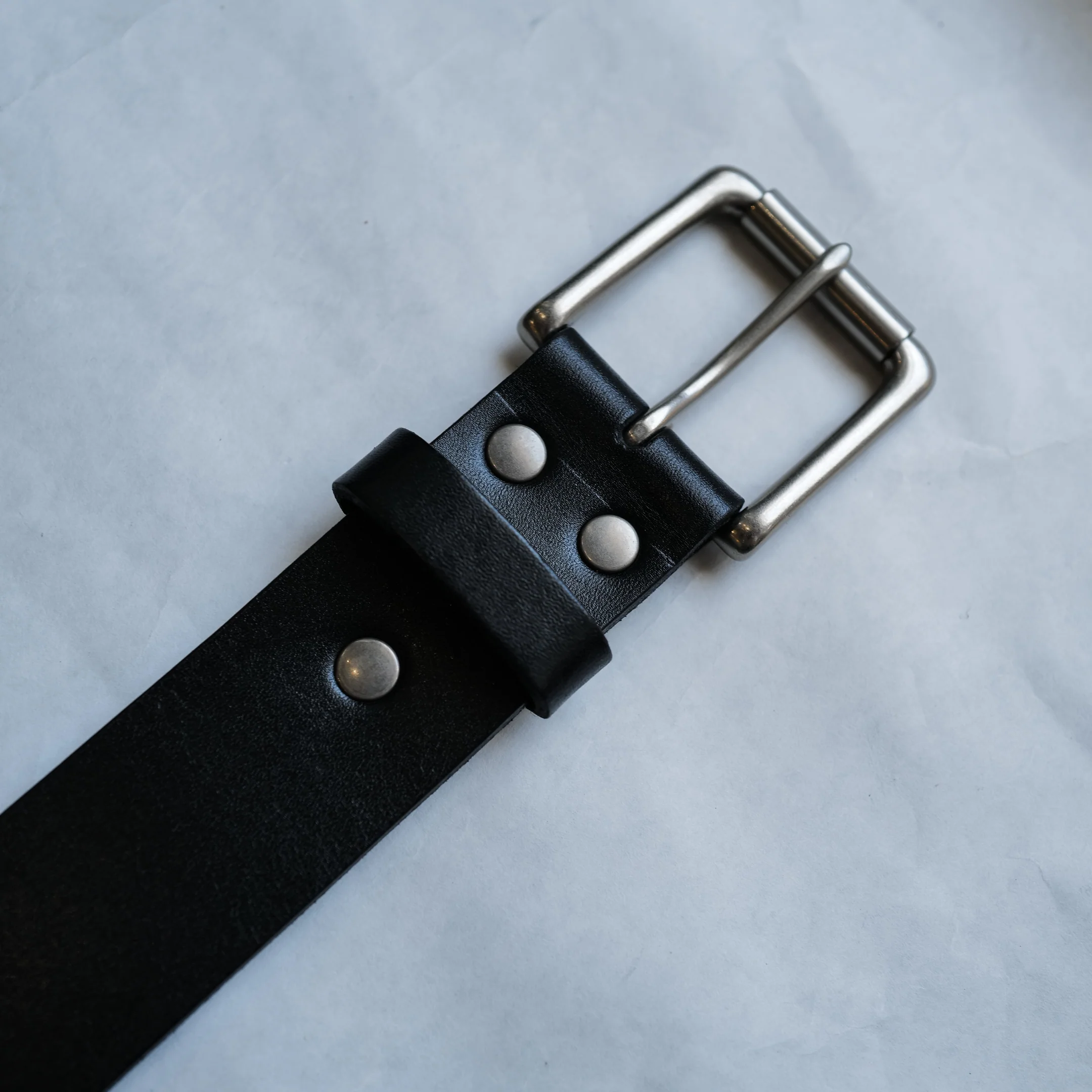 ButterScotch - 1.5" Roller Bar Belt - Black & Nickel - Image 5