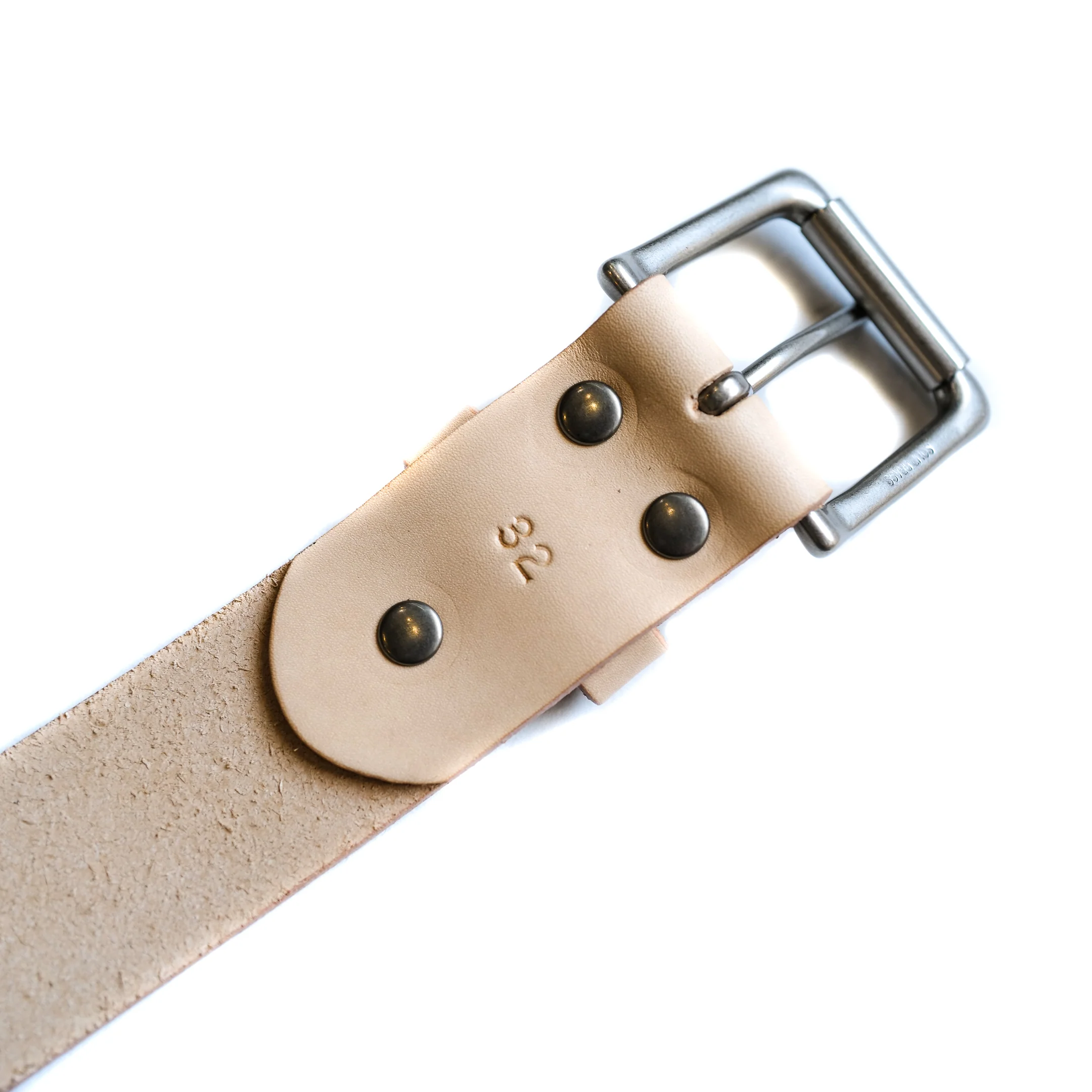 ButterScotch - 1.5" Roller Bar Belt - Natural & Nickel - Image 6
