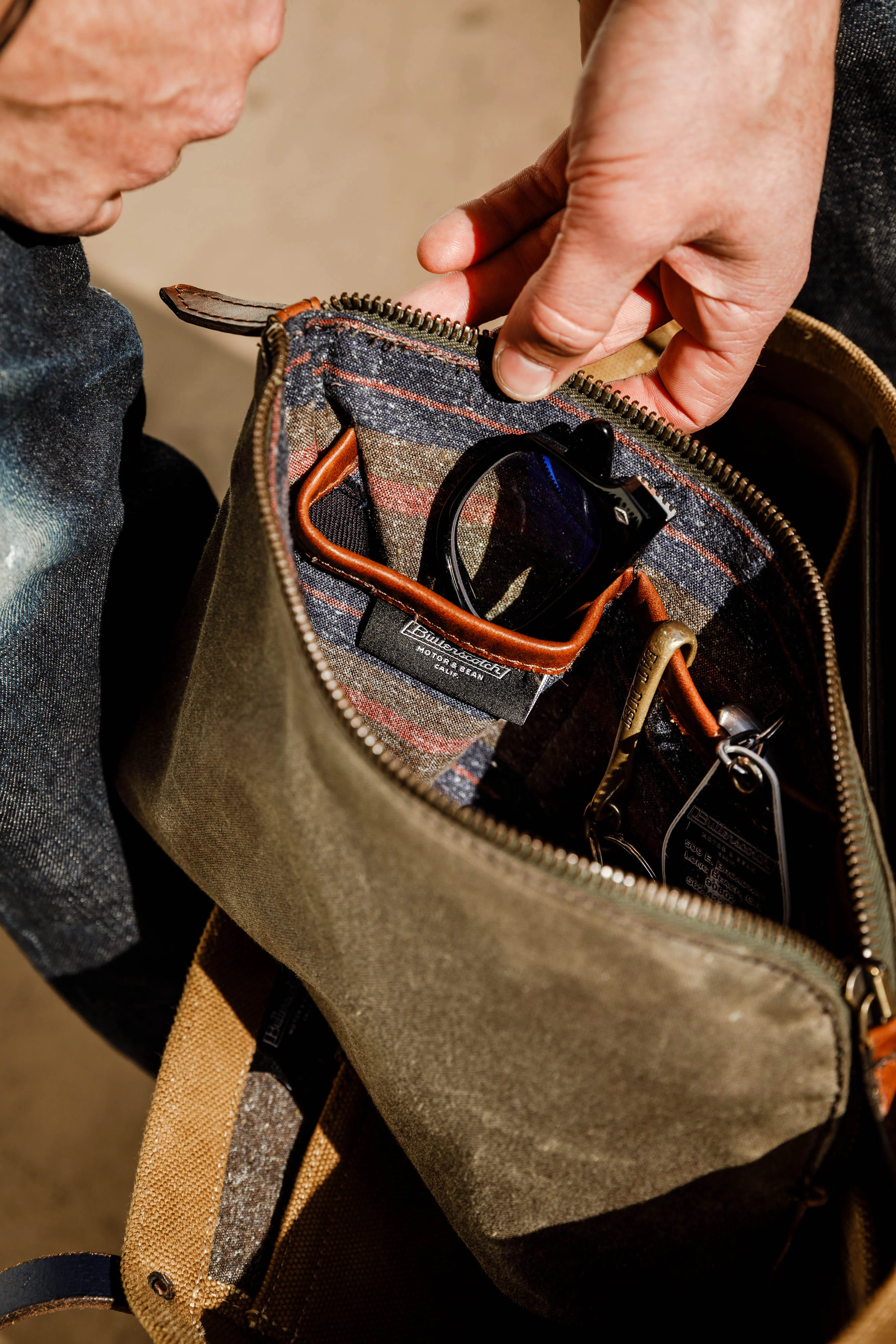 ButterScotch - Carryall Case - Waxed Olive Canvas - Image 3
