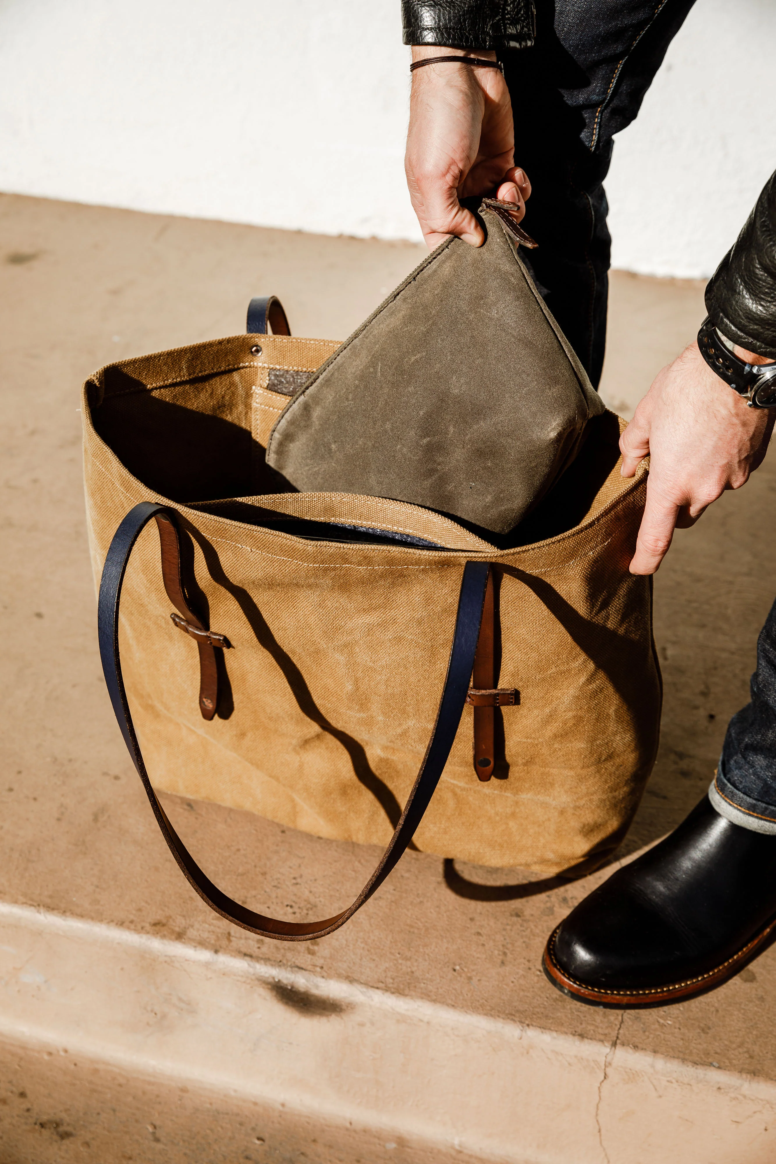 ButterScotch - Carryall Case - Waxed Olive Canvas - Image 4