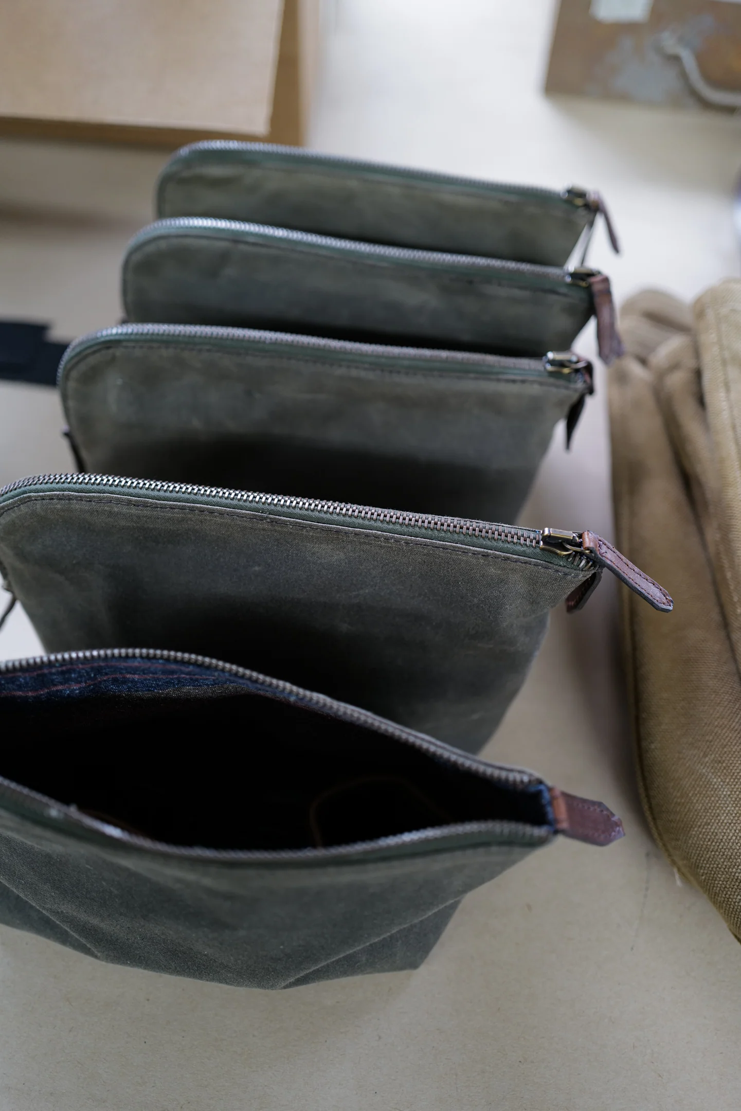 ButterScotch - Carryall Case - Waxed Olive Canvas - Image 8