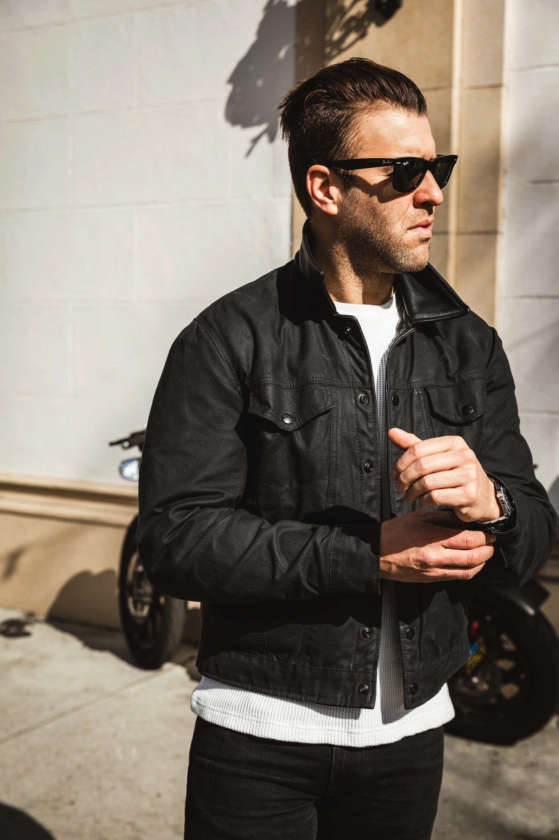 ButterScotch x Vanson - Territory Jacket - Black Waxed Canvas - Image 10