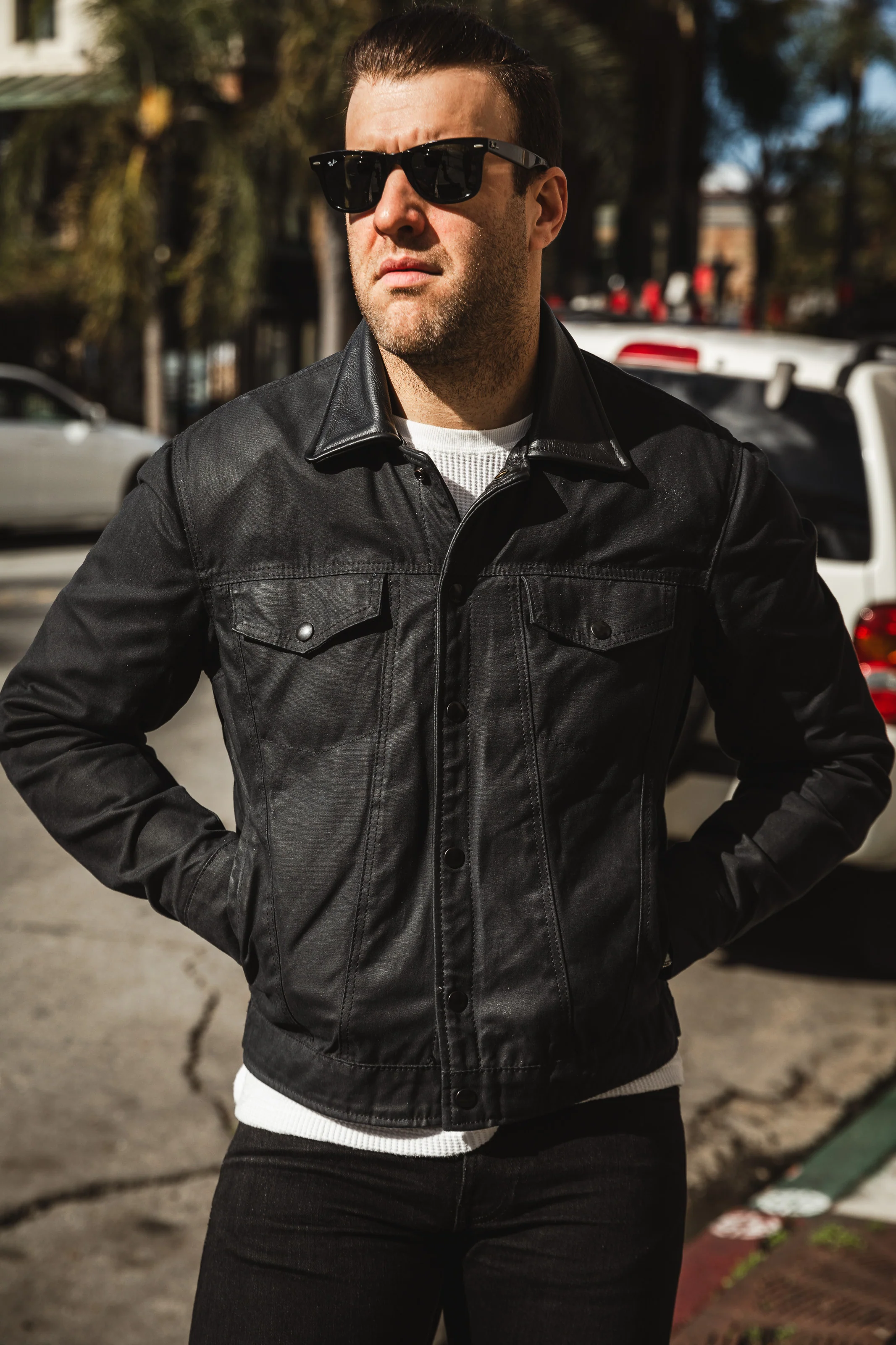 ButterScotch x Vanson - Territory Jacket - Black Waxed Canvas - Image 5