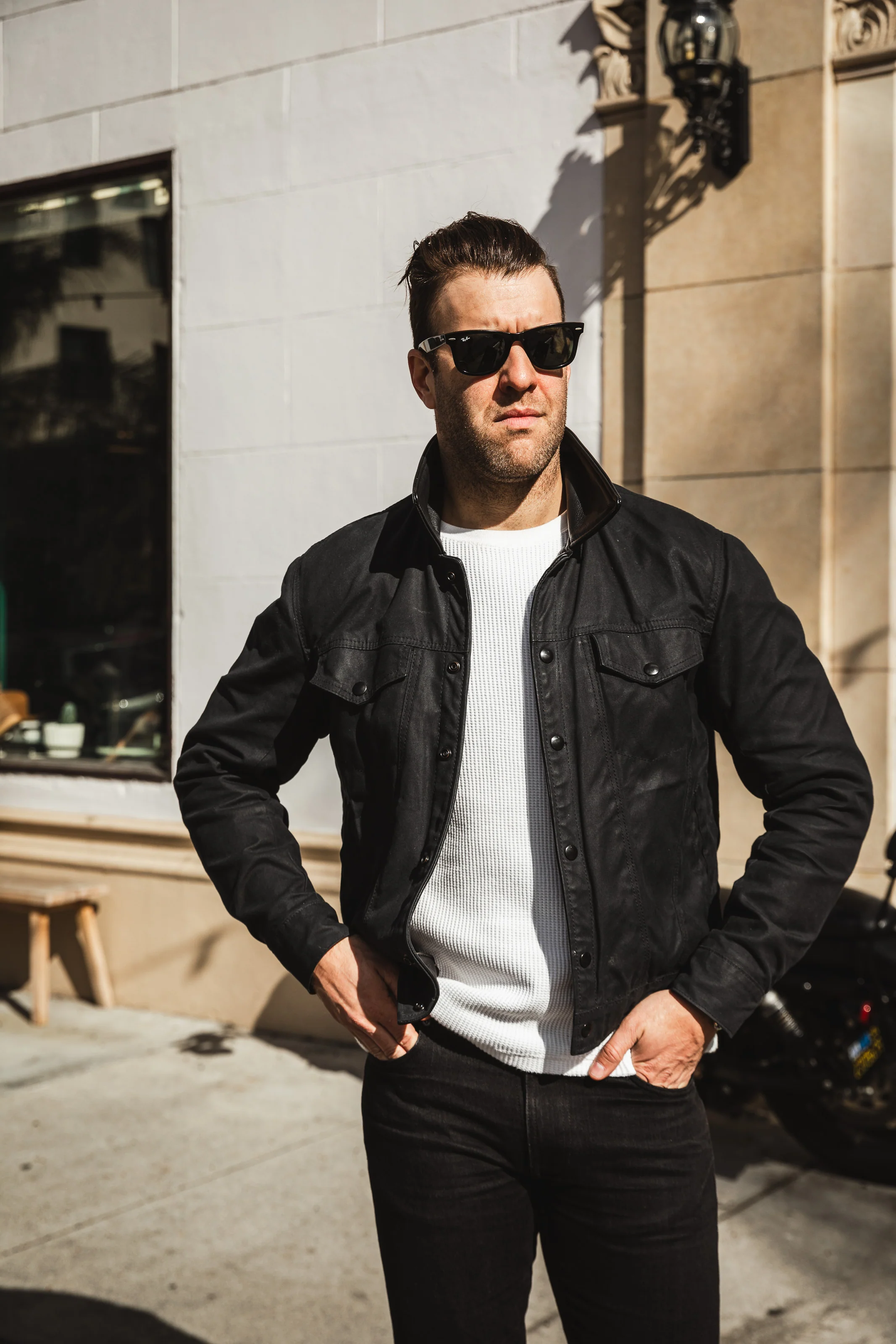 ButterScotch x Vanson - Territory Jacket - Black Waxed Canvas - Image 8