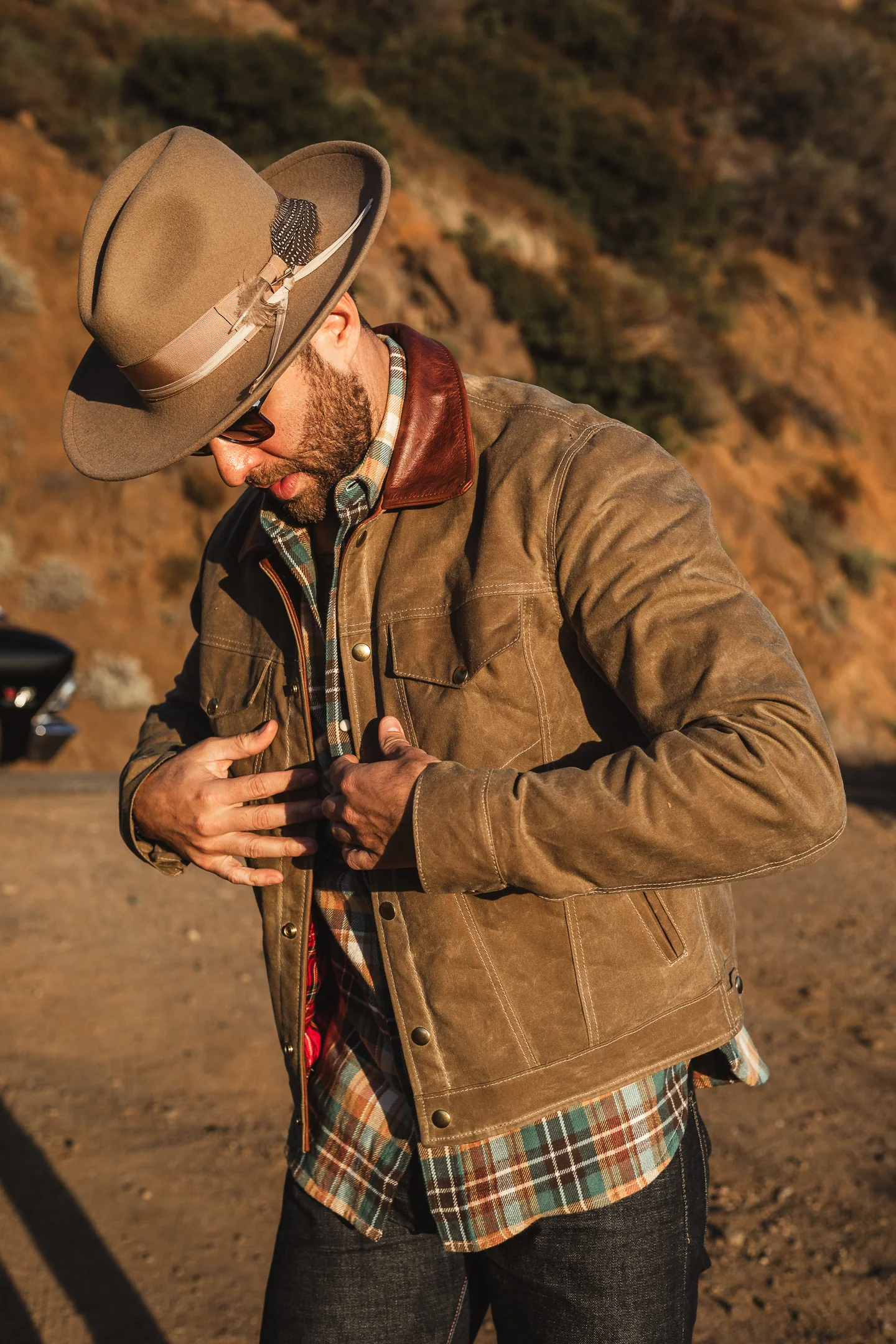 ButterScotch x Vanson - Territory Jacket - Tan Waxed Canvas - Image 3