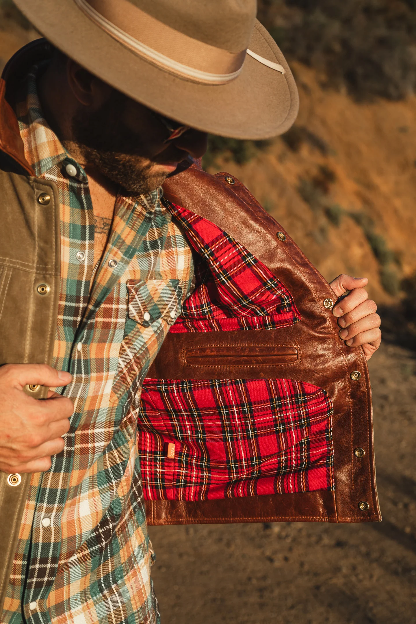 ButterScotch x Vanson - Territory Jacket - Tan Waxed Canvas - Image 7