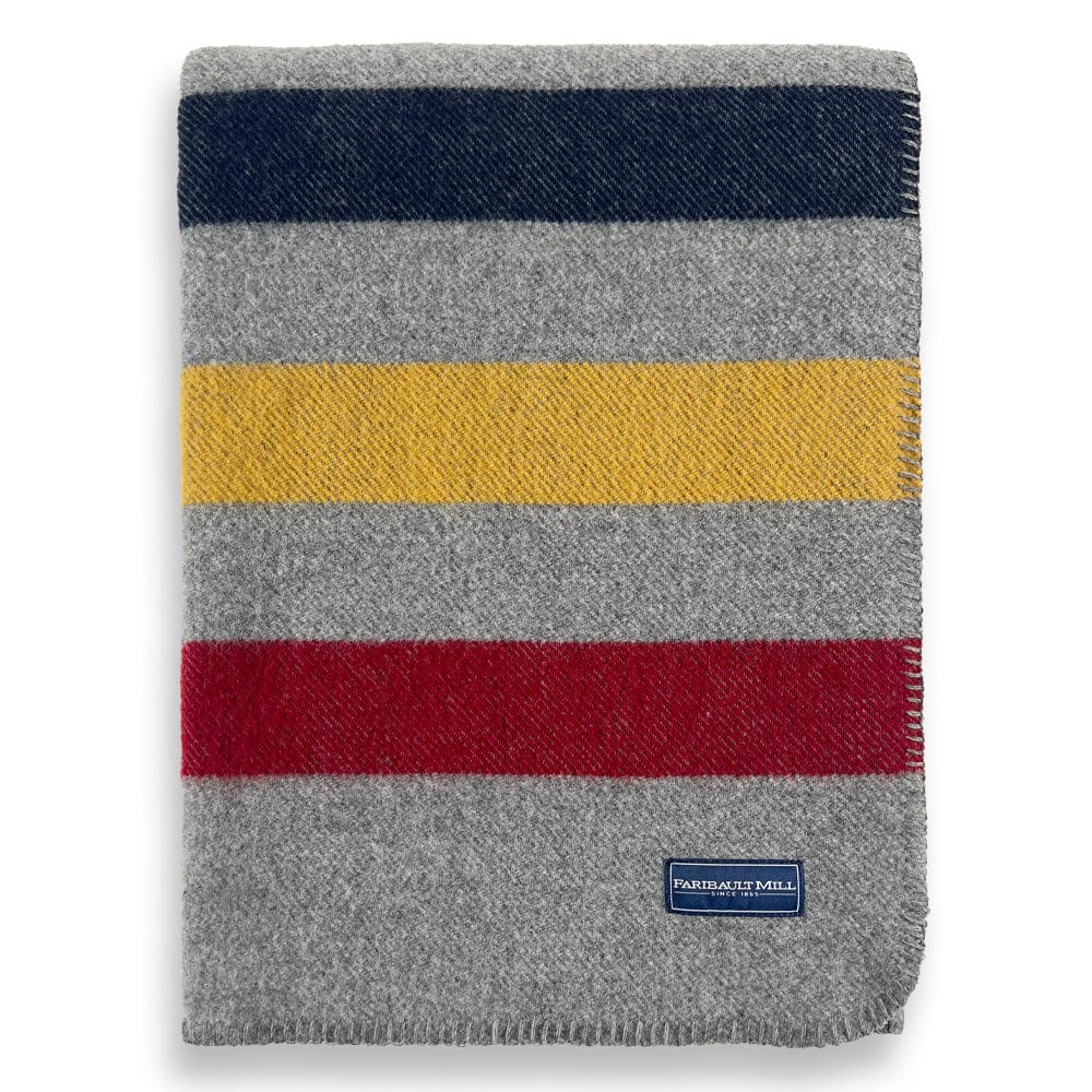 Faribault Mill - Frontier Wool Throw Blanket - Gray - Image 3