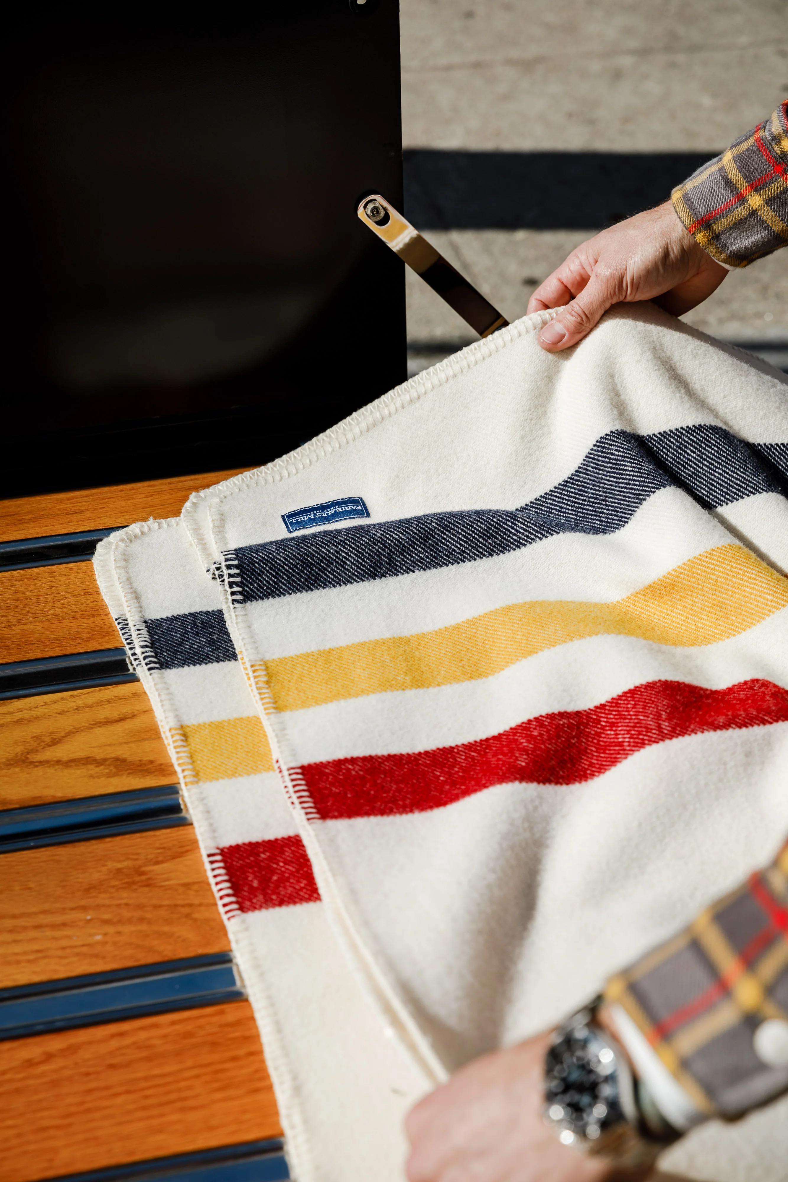 Faribault Mill - Frontier Wool Throw Blanket - Natural - Image 3