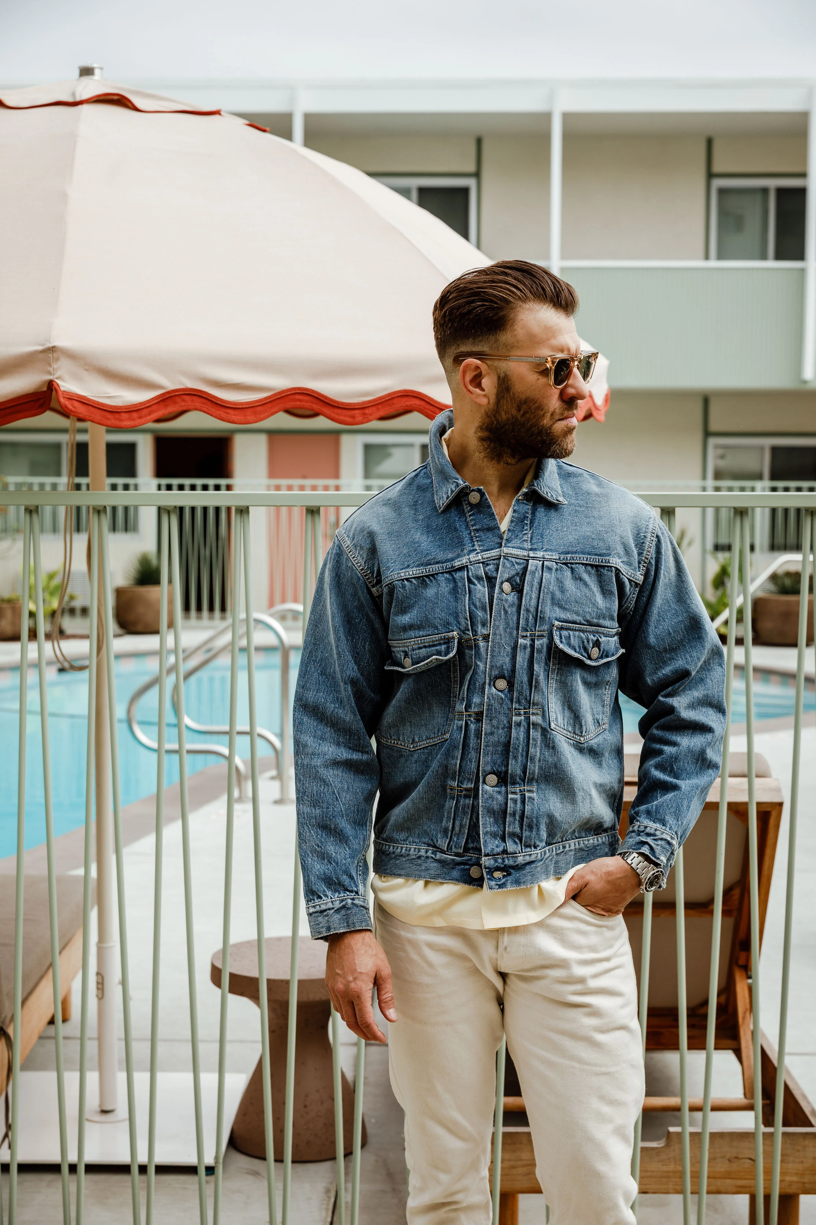 Full Count - 2102 Type 2 Denim Jacket - Dartford Washed Indigo - Image 5