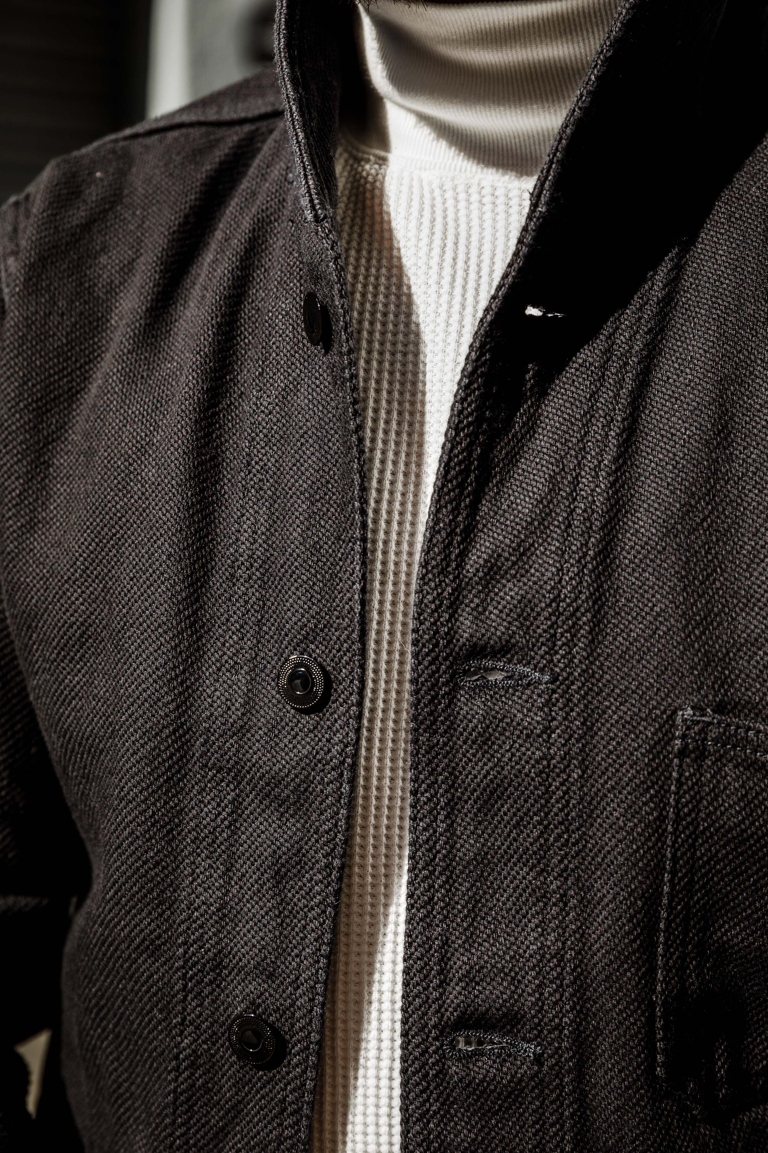 Momotaro - Black Dobby Coverall - Image 6